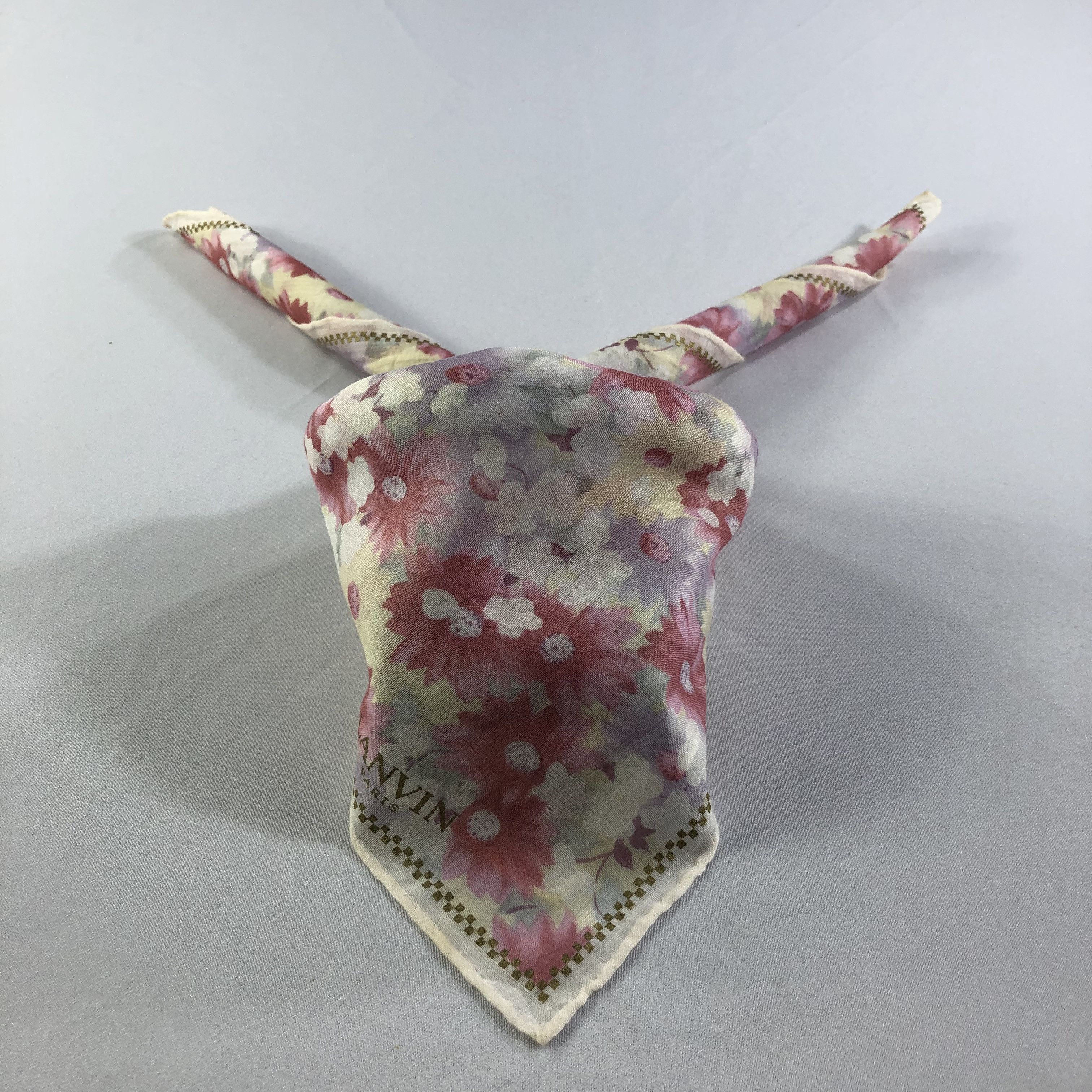 Lanvin Lanvin Floral Handkerchief Neckerchief Bandana H1797 Size ONE SIZE - 1 Thumbnail
