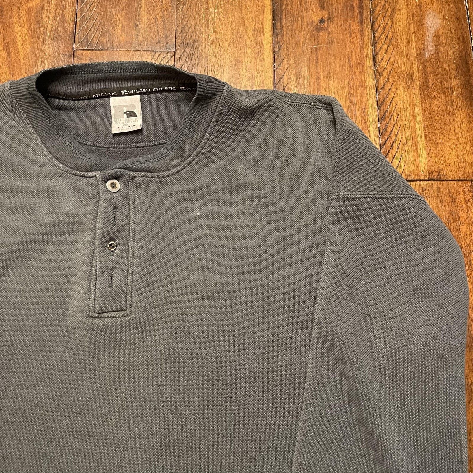 Russell Athletic Russell Athletic Shirt Mens 2XL Henley Long Sleeve Waffle Size US XXL / EU 58 / 5 - 3 Thumbnail