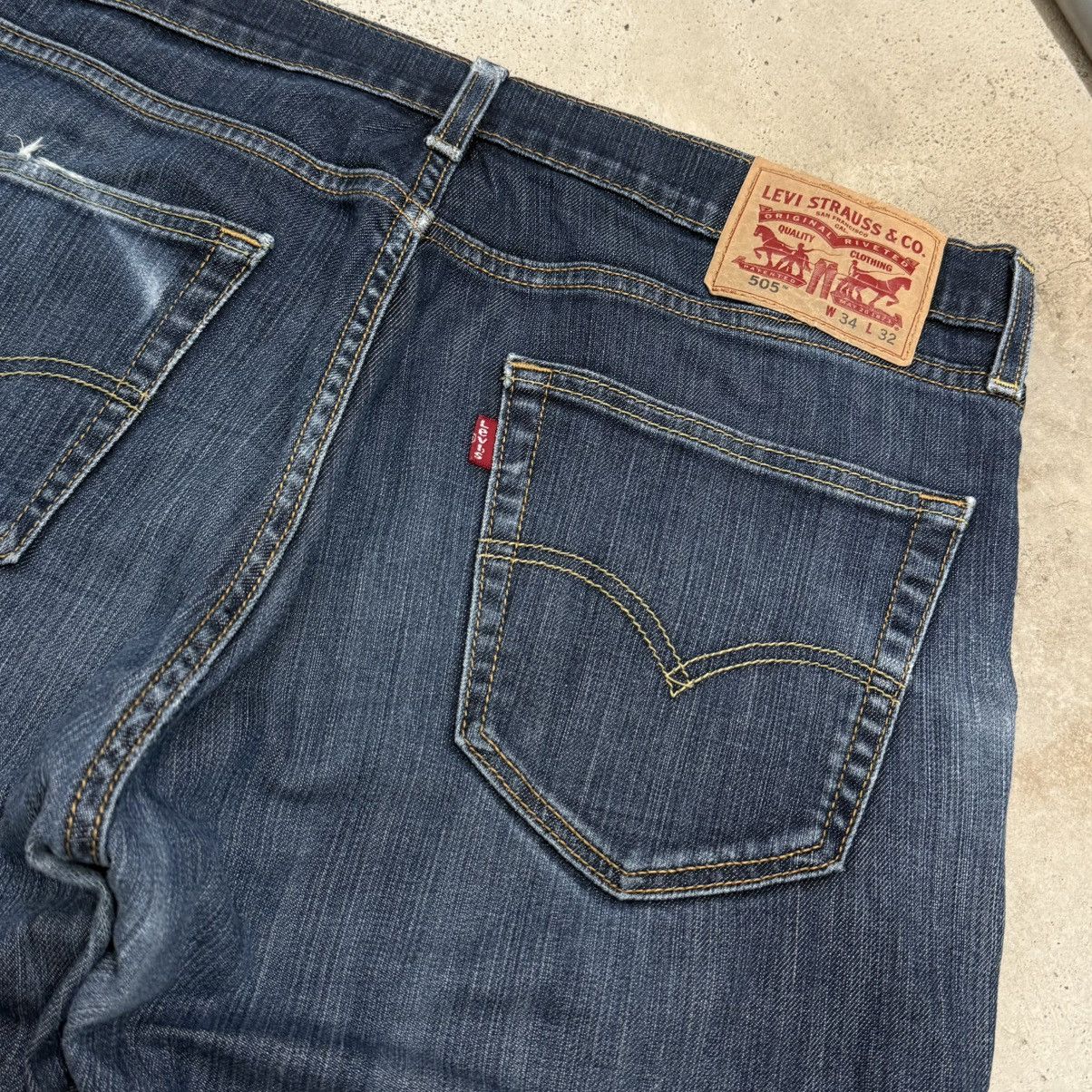 Levi's Levis 505 Modern Whisker Distressed Denim Pants Size US 34 / EU 50 - 13 Thumbnail