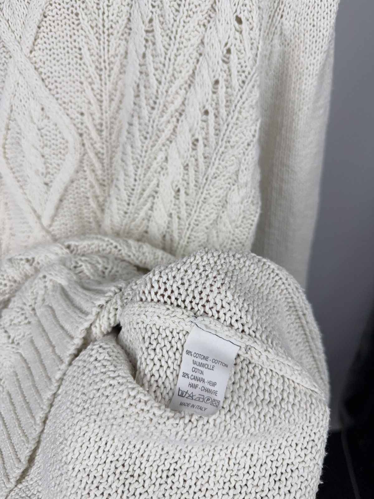 Gant Luxury GANT Italy Cable Knit Hemp Cotton Sweater Sailing L Size US L / EU 52-54 / 3 - 7 Thumbnail