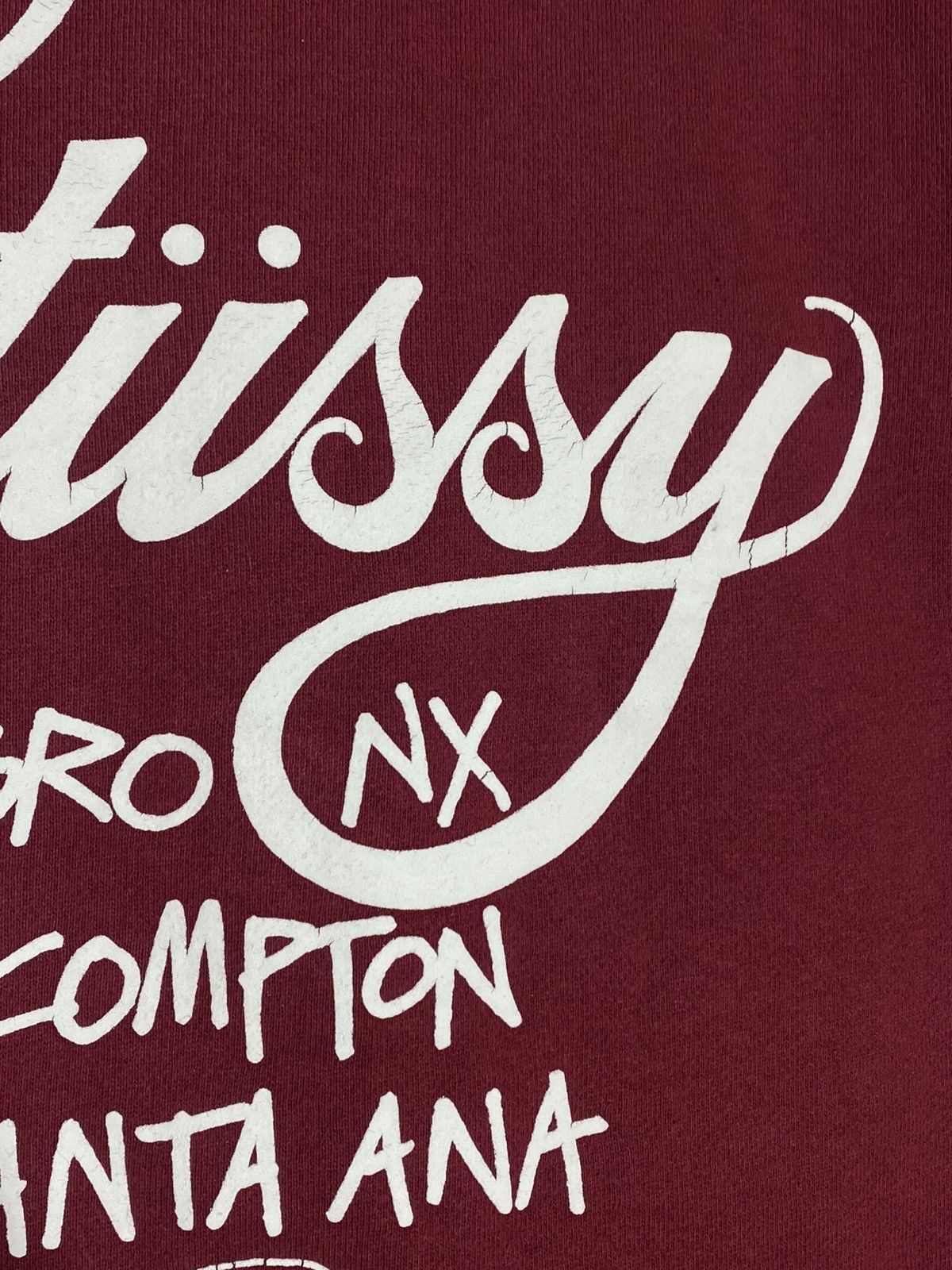 Stussy 🔥 STÜSSY WORLD TOUR CREWNECK BURGUNDY NYC LA PARIS VIBES Size US L / EU 52-54 / 3 - 12 Thumbnail