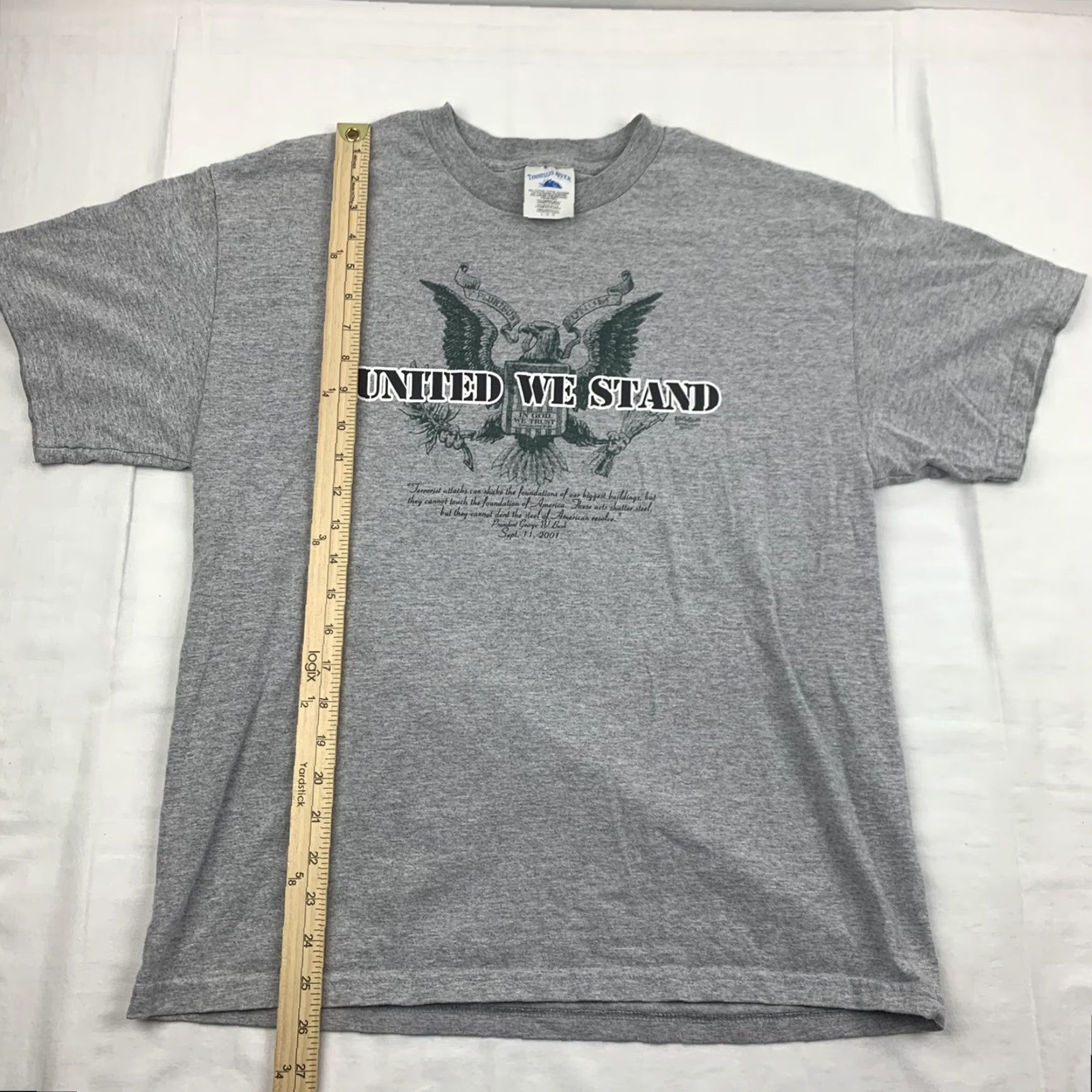 Vintage VINTAGE United We Stand T Shirt Adult Large Gray USA September 11 9/11 American Mens L Size US L / EU 52-54 / 3 - 5 Thumbnail