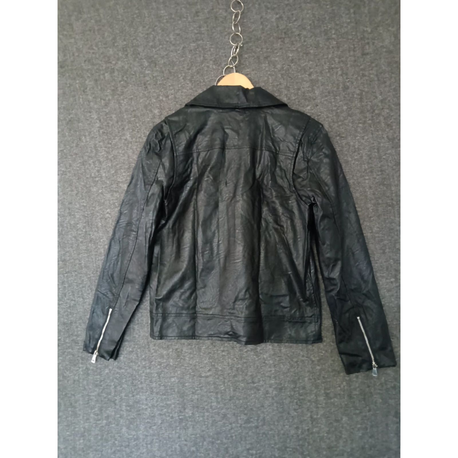 Elizabeth and James VINTAGE: Elizabeth and James Jacket Faux Leather Designer Moto Motorcycle Black S Women Size S / US 4 / IT 40 - 2 Thumbnail