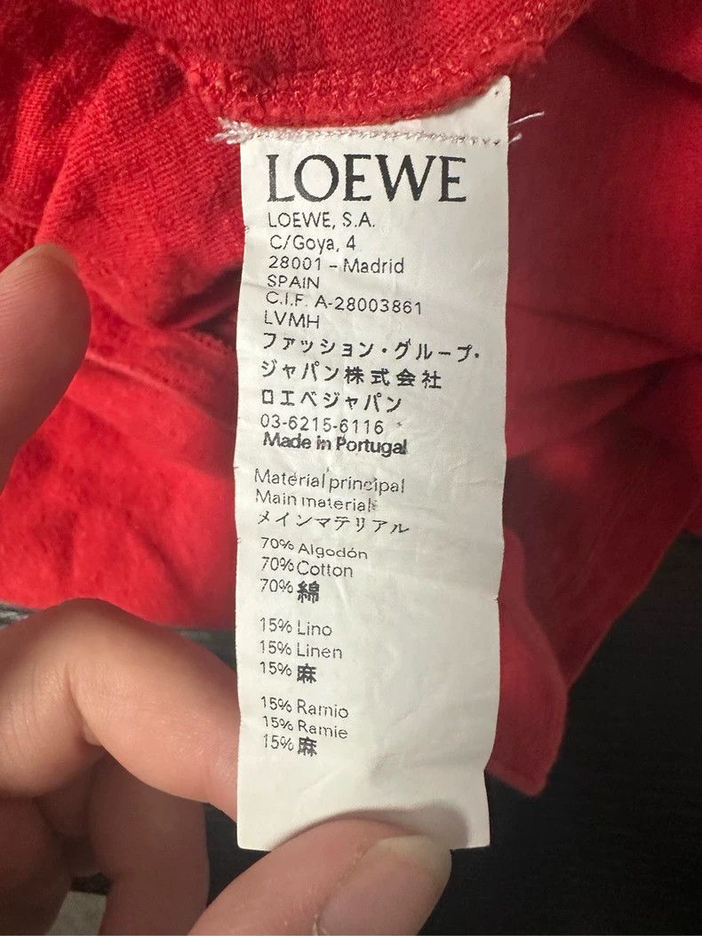 Loewe LOEWE Red T-shirt Size M / US 6-8 / IT 42-44 - 4 Thumbnail