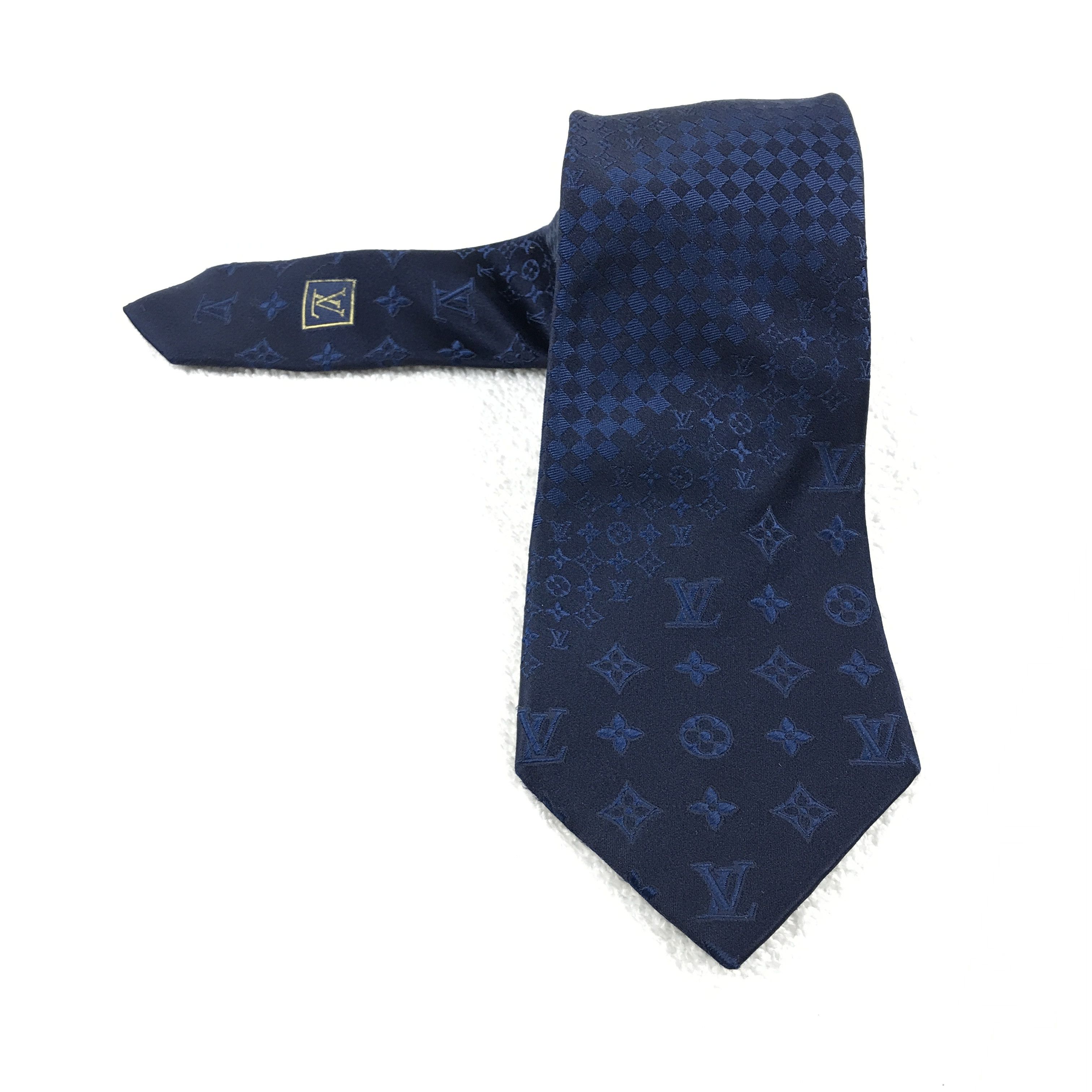 Designer × Louis Vuitton Louis Vuitton Monogram Silk Necktie Size ONE SIZE - 1 Thumbnail