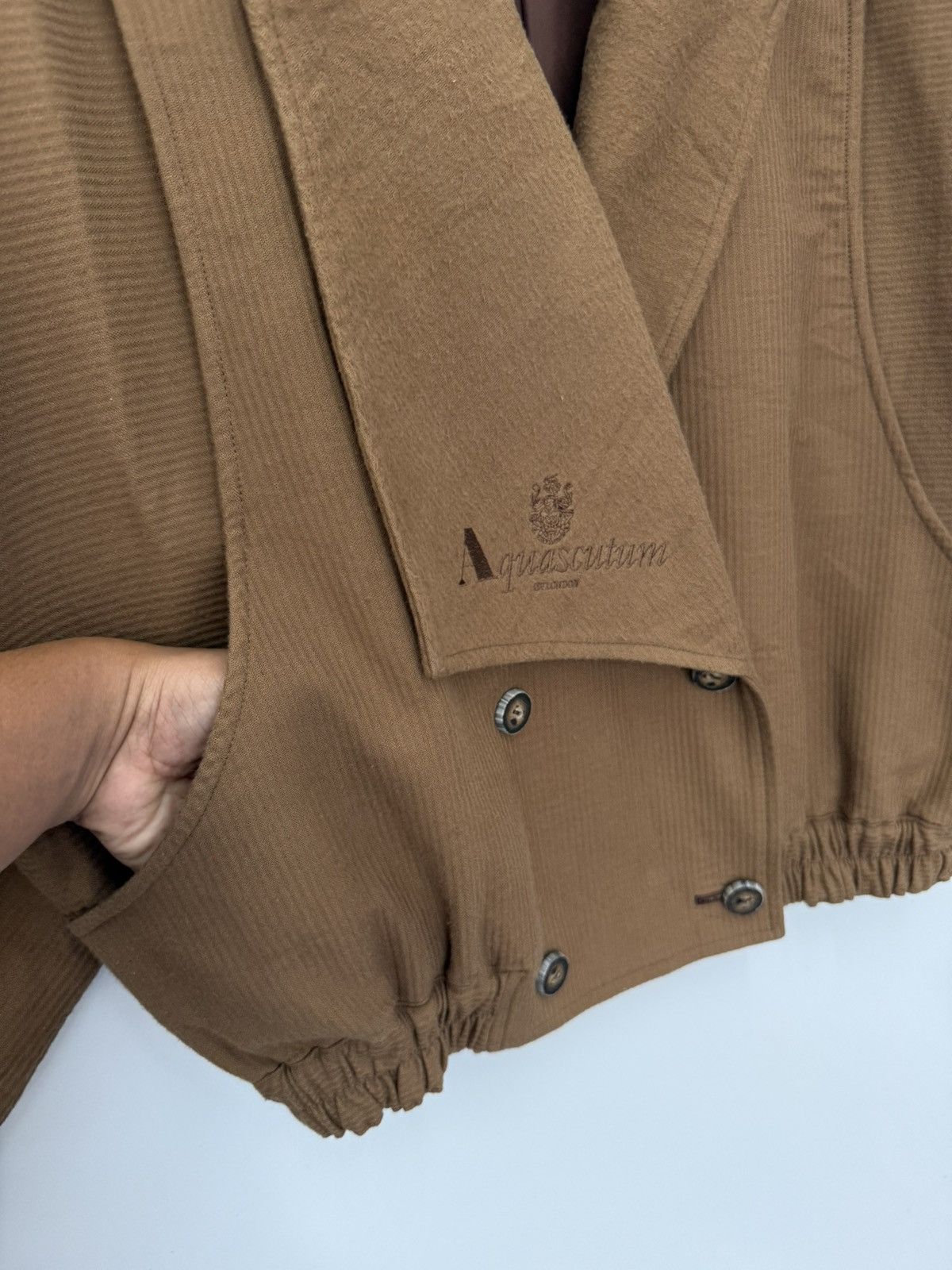 Aquascutum 🔥 AQUASCUTUM CORDUROY PARACHUTE BOMBER JACKET - M Size M / US 6-8 / IT 42-44 - 4 Thumbnail