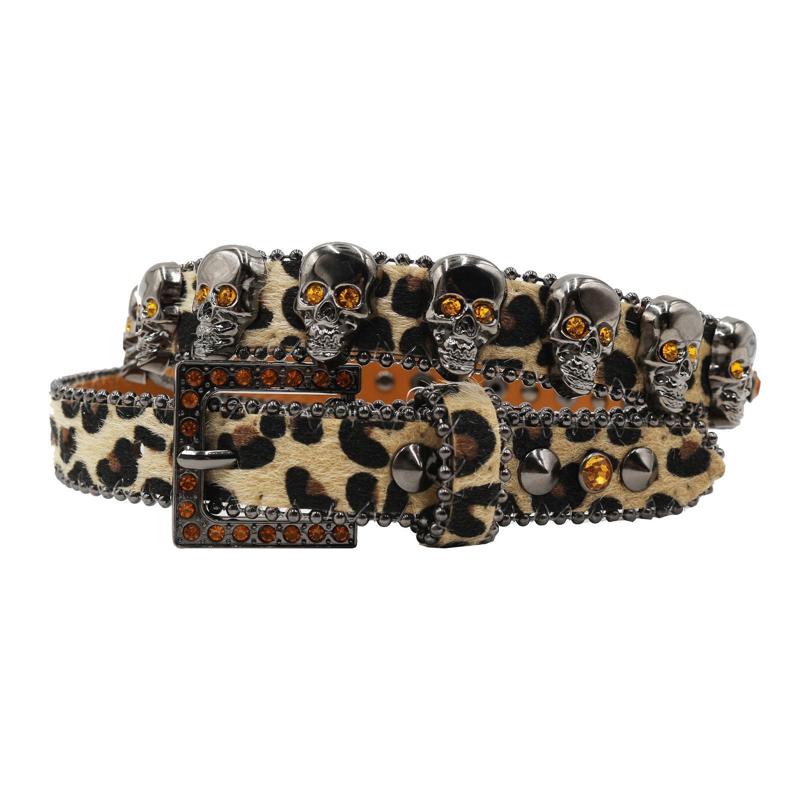 Designer New Trend Vintage Belt Riveted Belts Menswear Accessories Size ONE SIZE - 6 Thumbnail