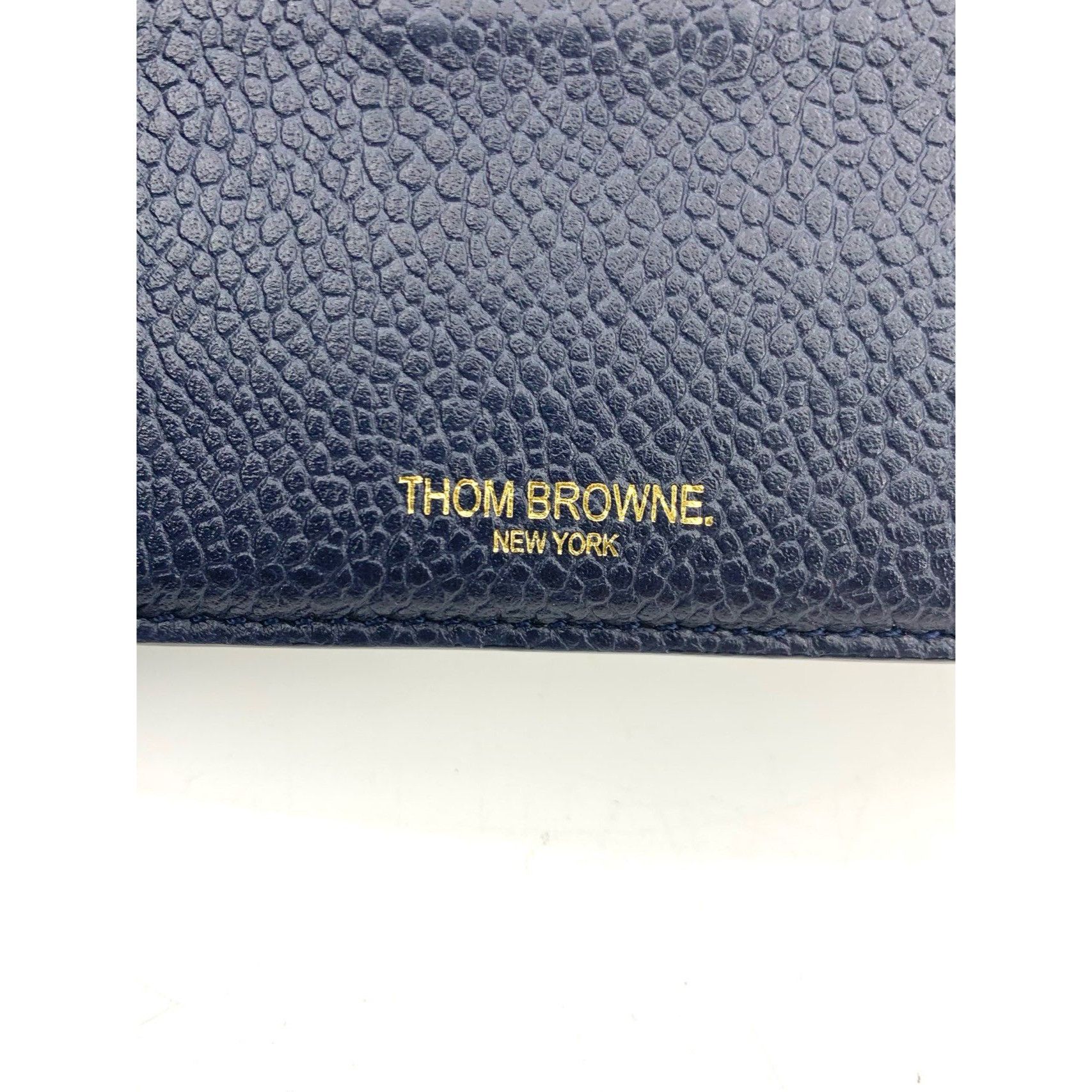 Thom Browne Thom Browne Luxury Leather Card Holder With Signature Stripe Size ONE SIZE - 3 Thumbnail