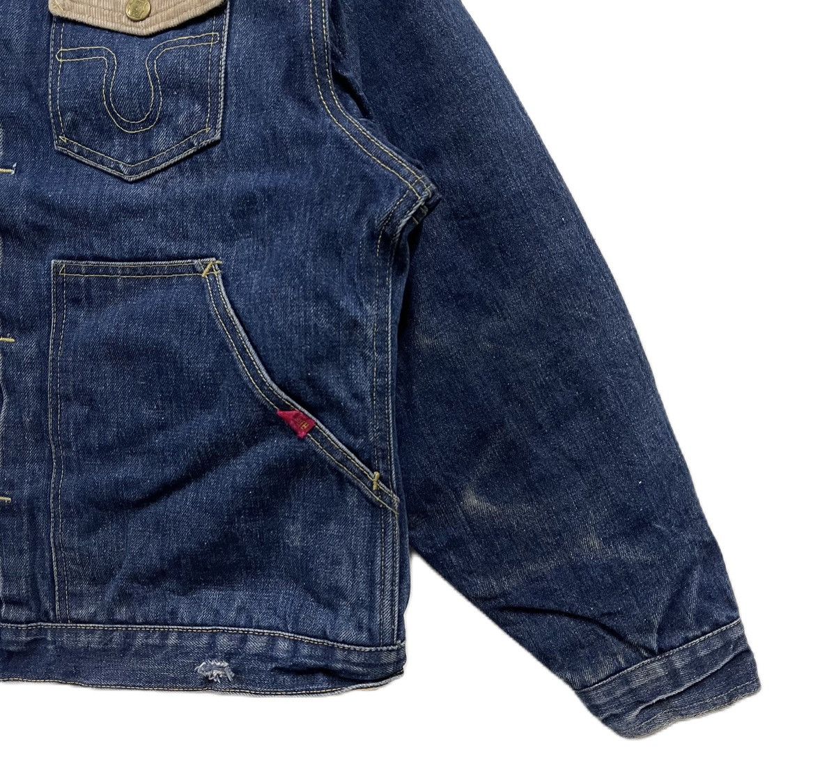 Vintage Vintage Big Smith Denim Jacket Distressed Size US L / EU 52-54 / 3 - 6 Thumbnail