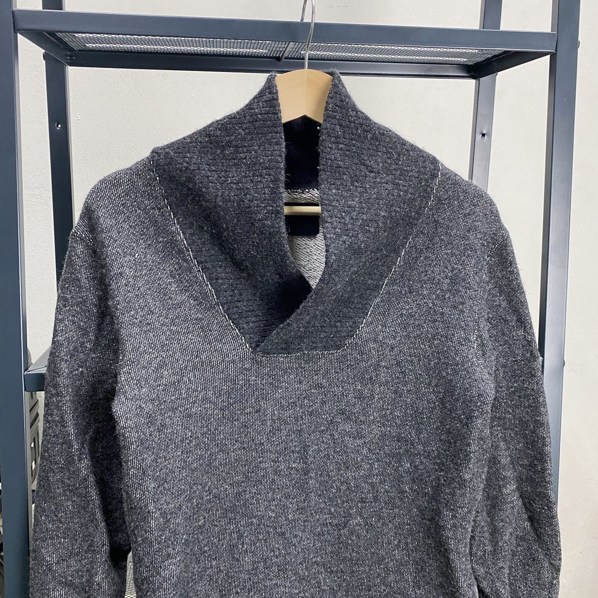 junhashimoto JUNHASHIMOTO Shawl Collared Sweater Made In Japan Size US S / EU 44-46 / 1 - 3 Thumbnail