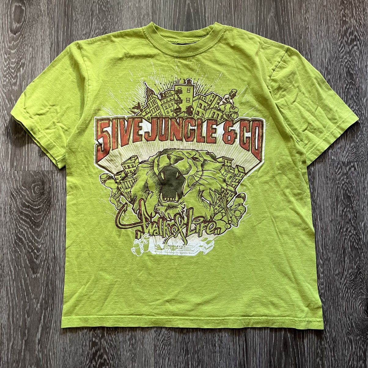 Southpole × Vintage Vintage Y2K 5ive Jungle & Co Green animal hip hop y shirt NY Size US L / EU 52-54 / 3 - 1 Thumbnail
