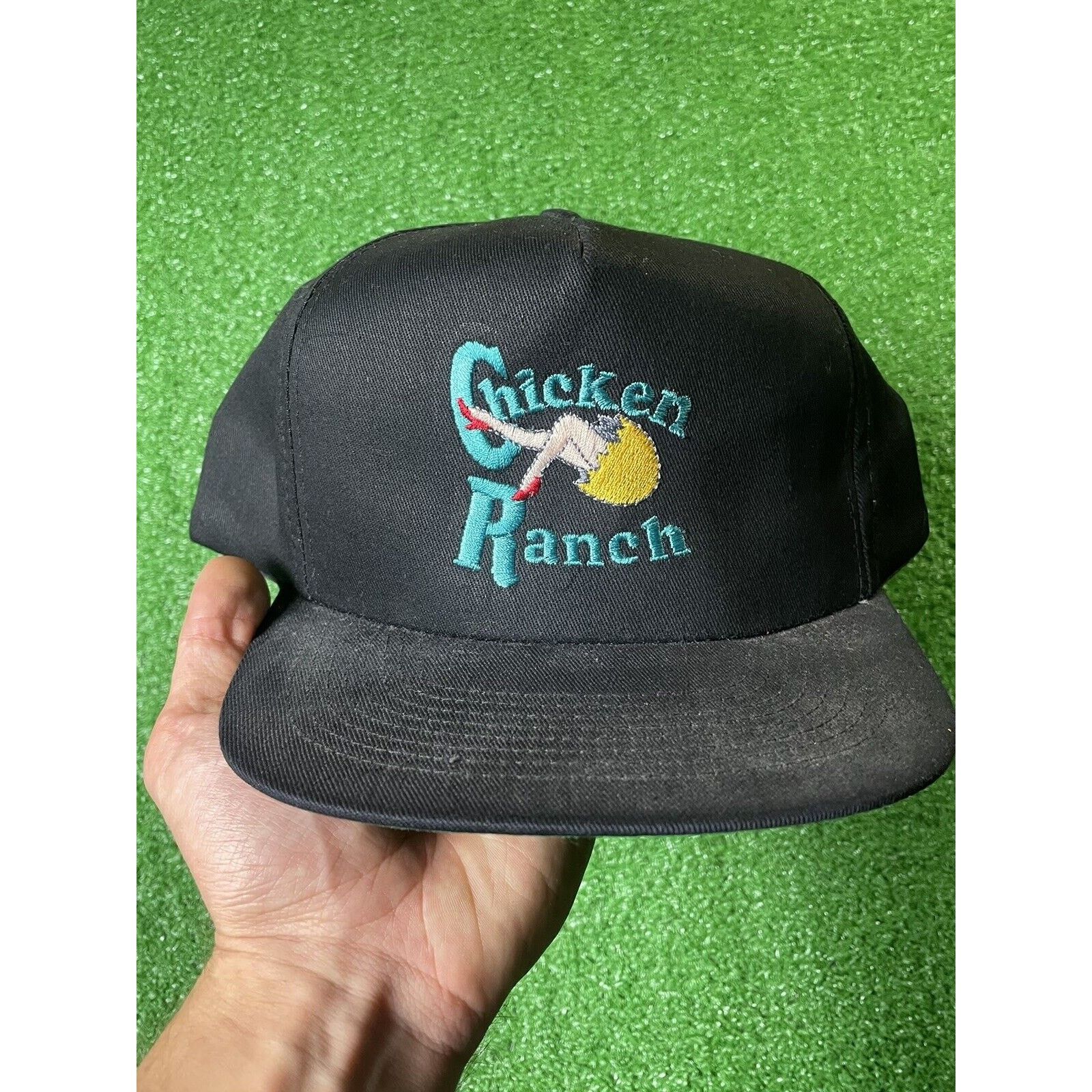 Vintage NWOT Vintage 90s Chicken Ranch Whore Black Snapback Hat USA Size ONE SIZE - 1 Thumbnail
