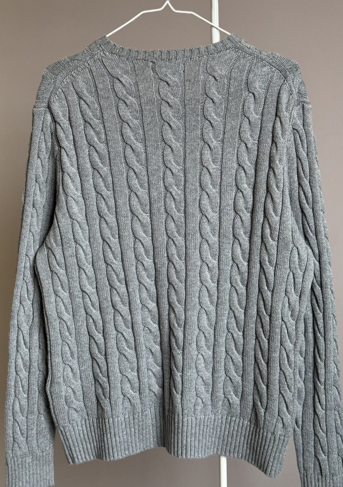 Polo Ralph Lauren Polo Ralph Lauren Cable Knit Cotton Sweater Gray M Size US M / EU 48-50 / 2 - 9 Thumbnail