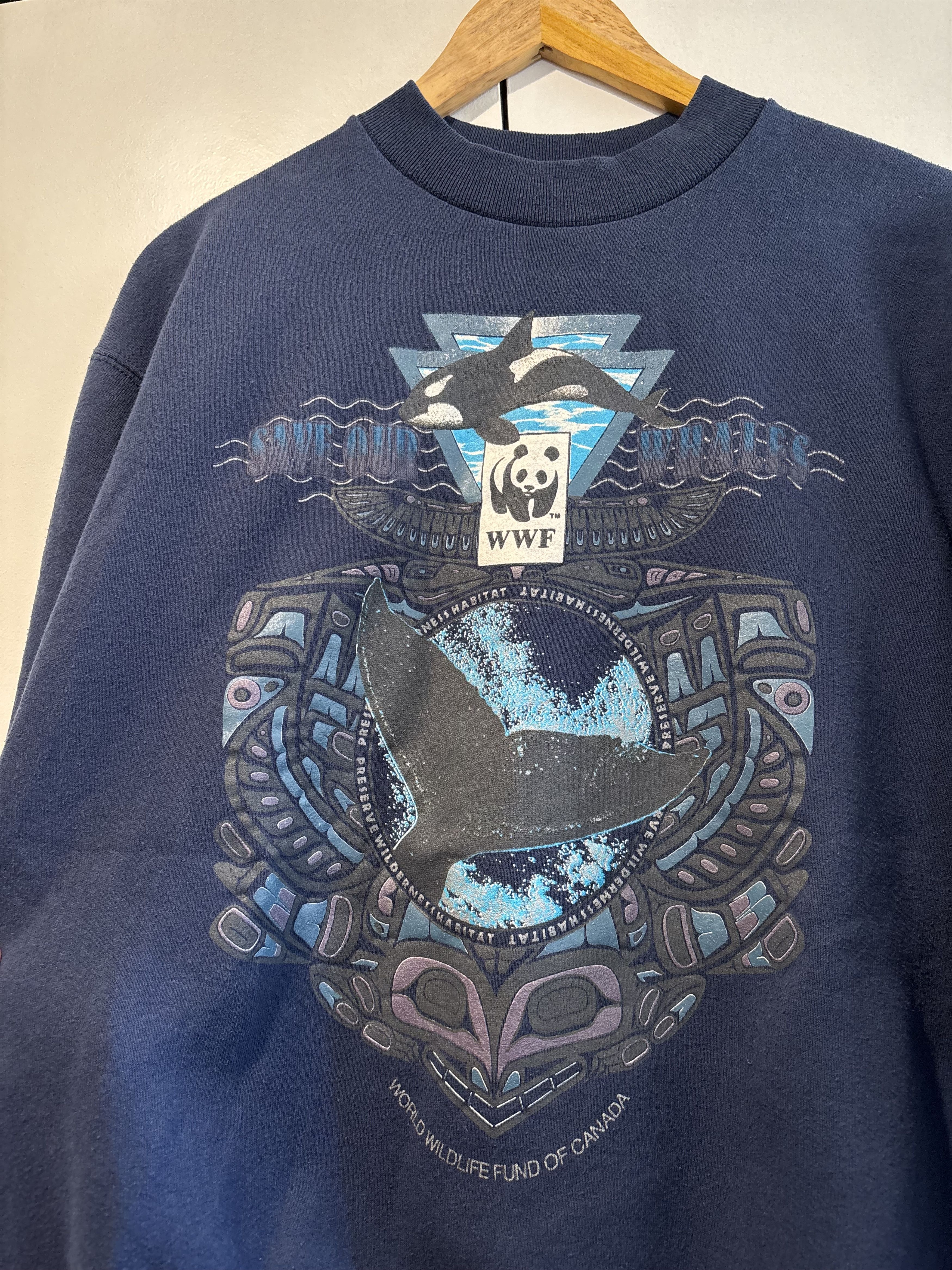 Vintage × WWF Vintage World Wildlife Fund Crewneck Size US L / EU 52-54 / 3 - 1 Thumbnail