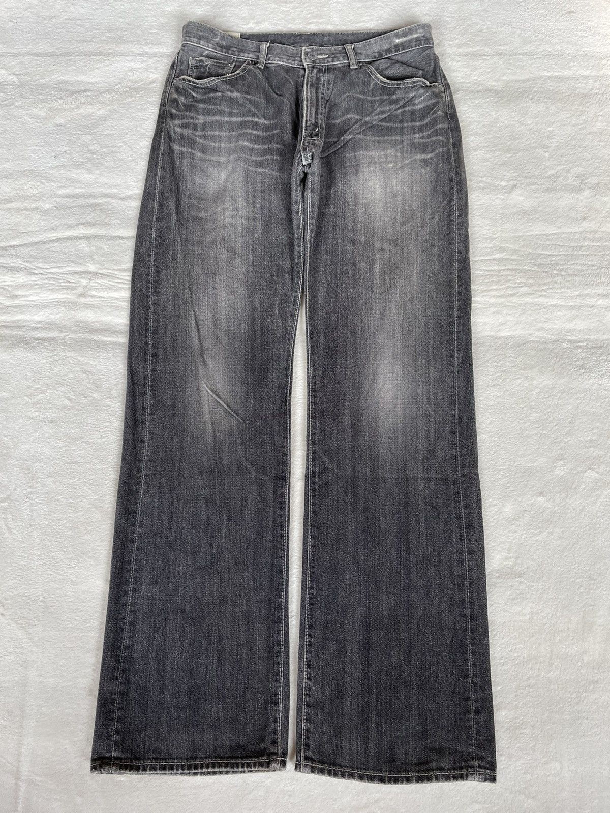 Japanese Brand Vintage G L Heart Faded Mudwash Denim Jeans Size US 33 - 1 Thumbnail