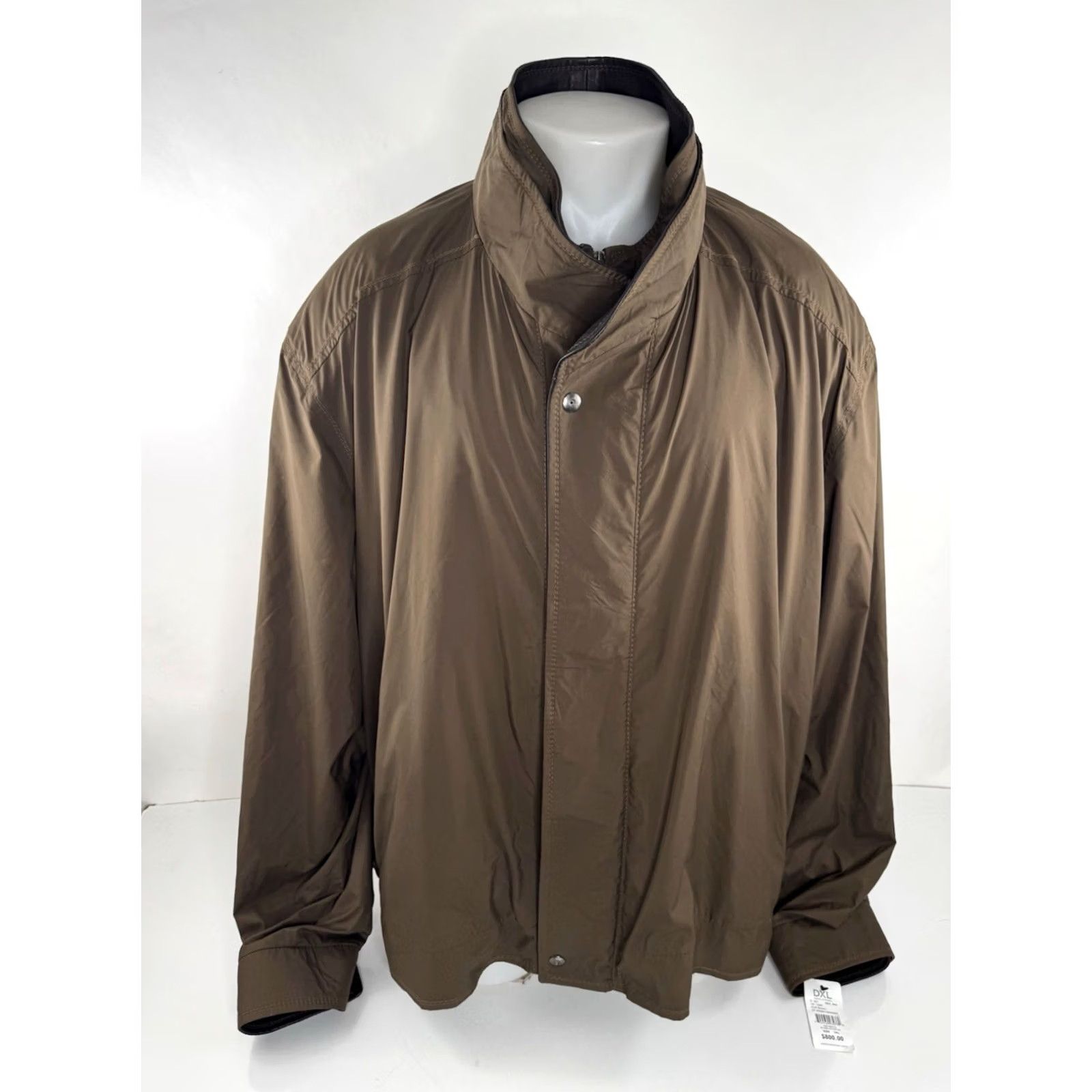 Vintage REMY - NEW w TAG - LEATHER TRIM Shoulder Pad 3XL Big & Tall Jacket MSRP: 00 Jacket 3XL Brown Mens Size US XXL / EU 58 / 5 - 2 Thumbnail