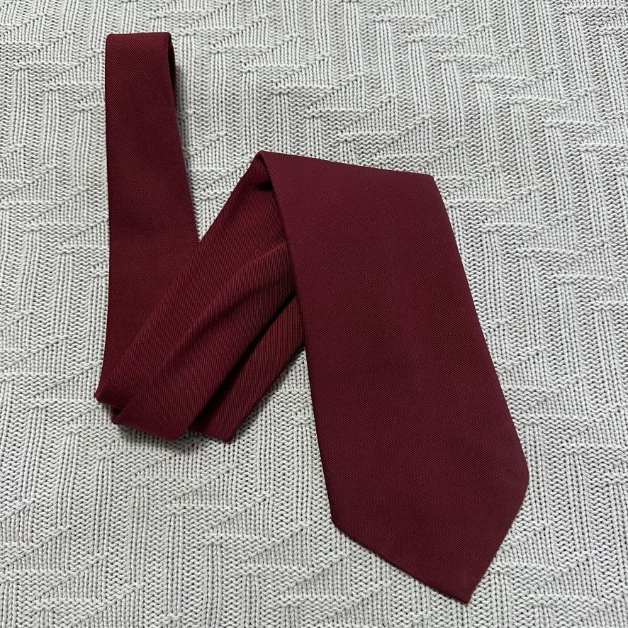 Vintage Vintage maroon textured silk blend mens tie Size ONE SIZE - 1 Thumbnail