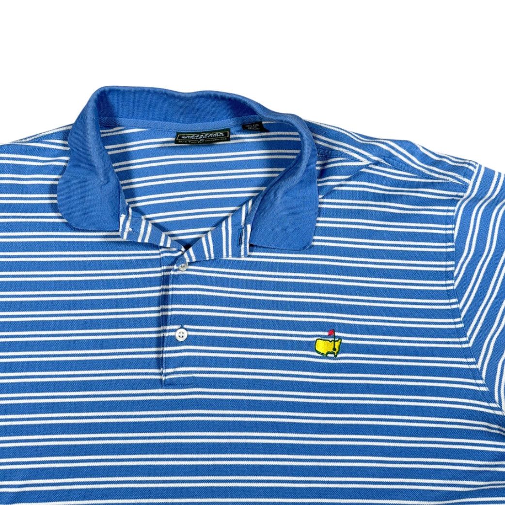 Vintage VINTAGE Masters Polo Shirt Adult XL Blue Striped Golf Shirt Size US XL / EU 56 / 4 - 2 Thumbnail