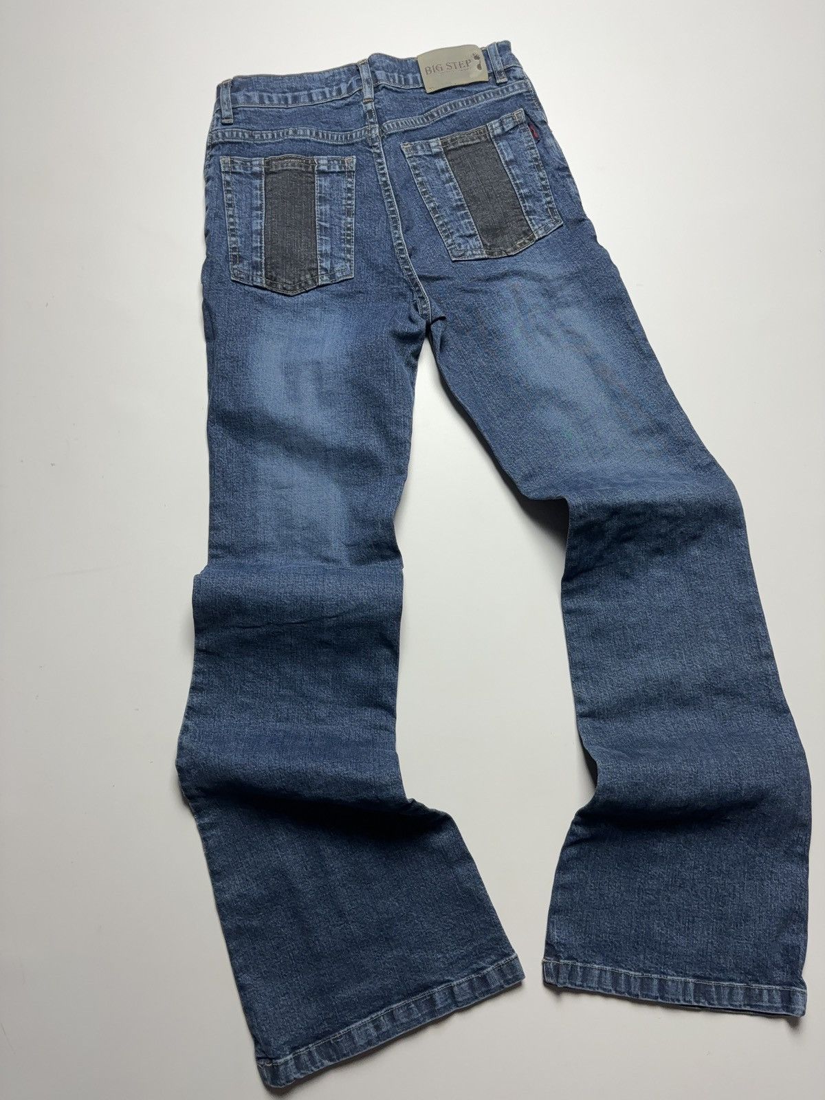Vintage VINTAGE PATCHWORK FLARED MIXED JEANS DENIM PANTS 2000s Size 26" / US 2 / IT 38 - 6 Thumbnail