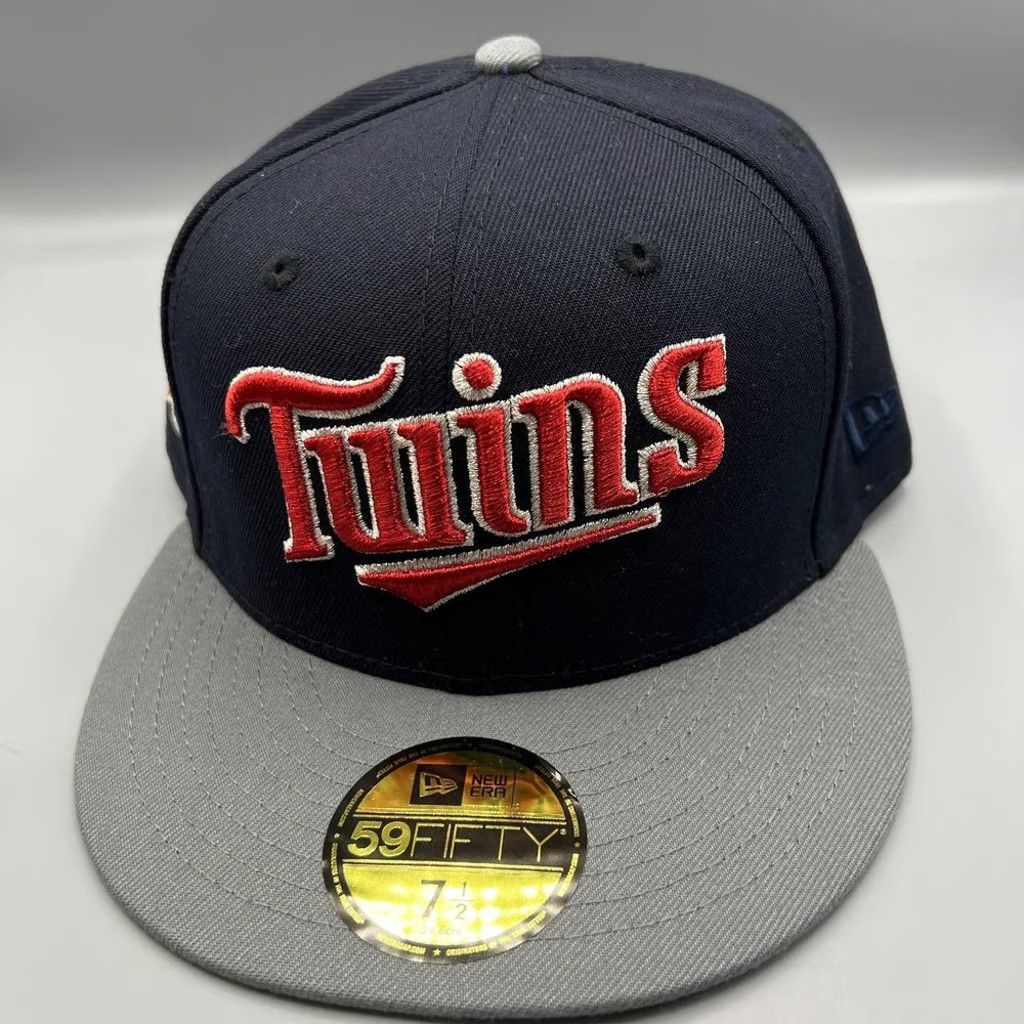New Era Minnesota Twins Hat Men 7 1/2 59Fifty New Era Fitted Cap Size ONE SIZE - 2 Thumbnail