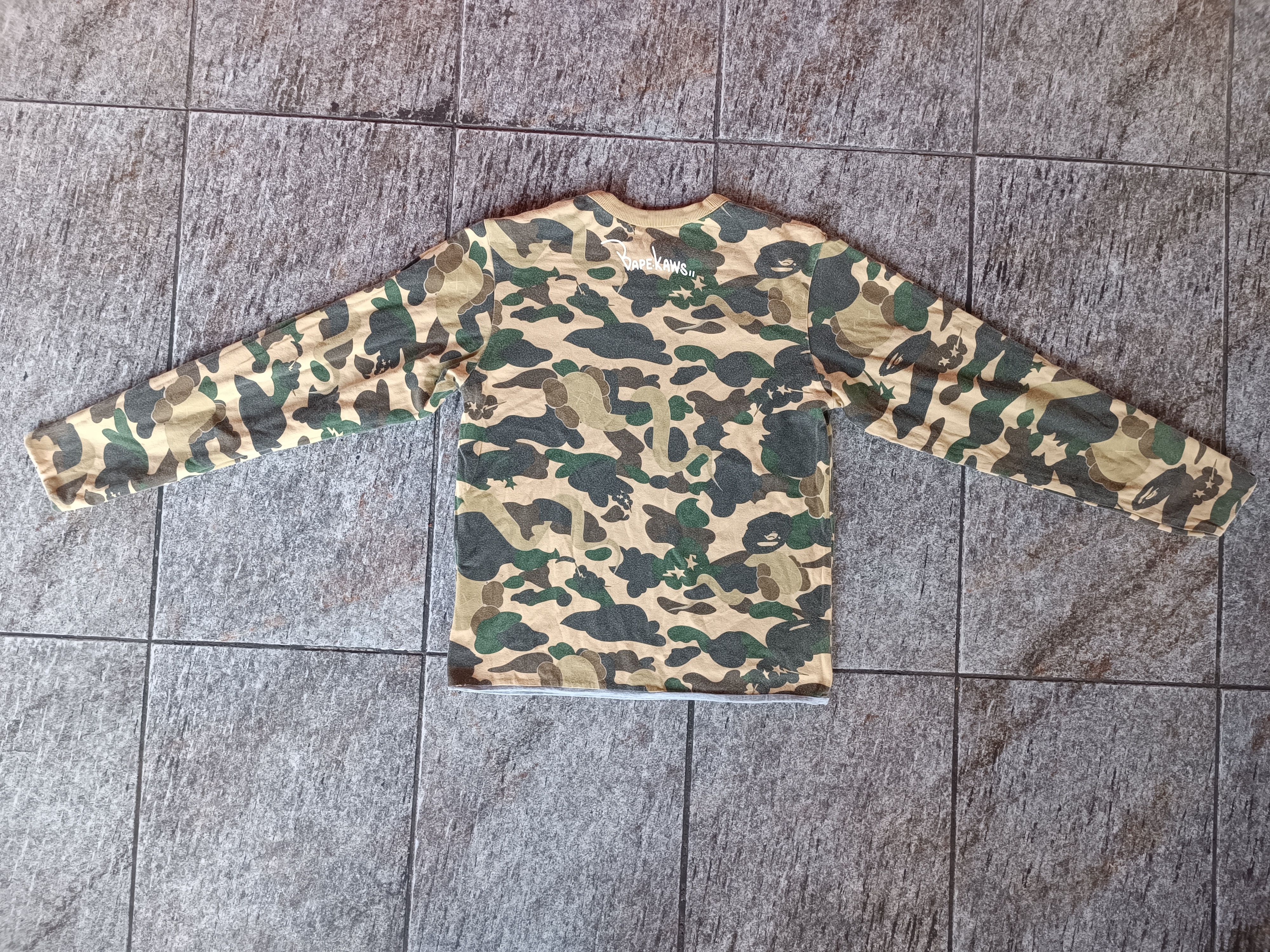 Image of Bape x Kaws Reversible L/s Tee in Grey, Women's (Size XS)