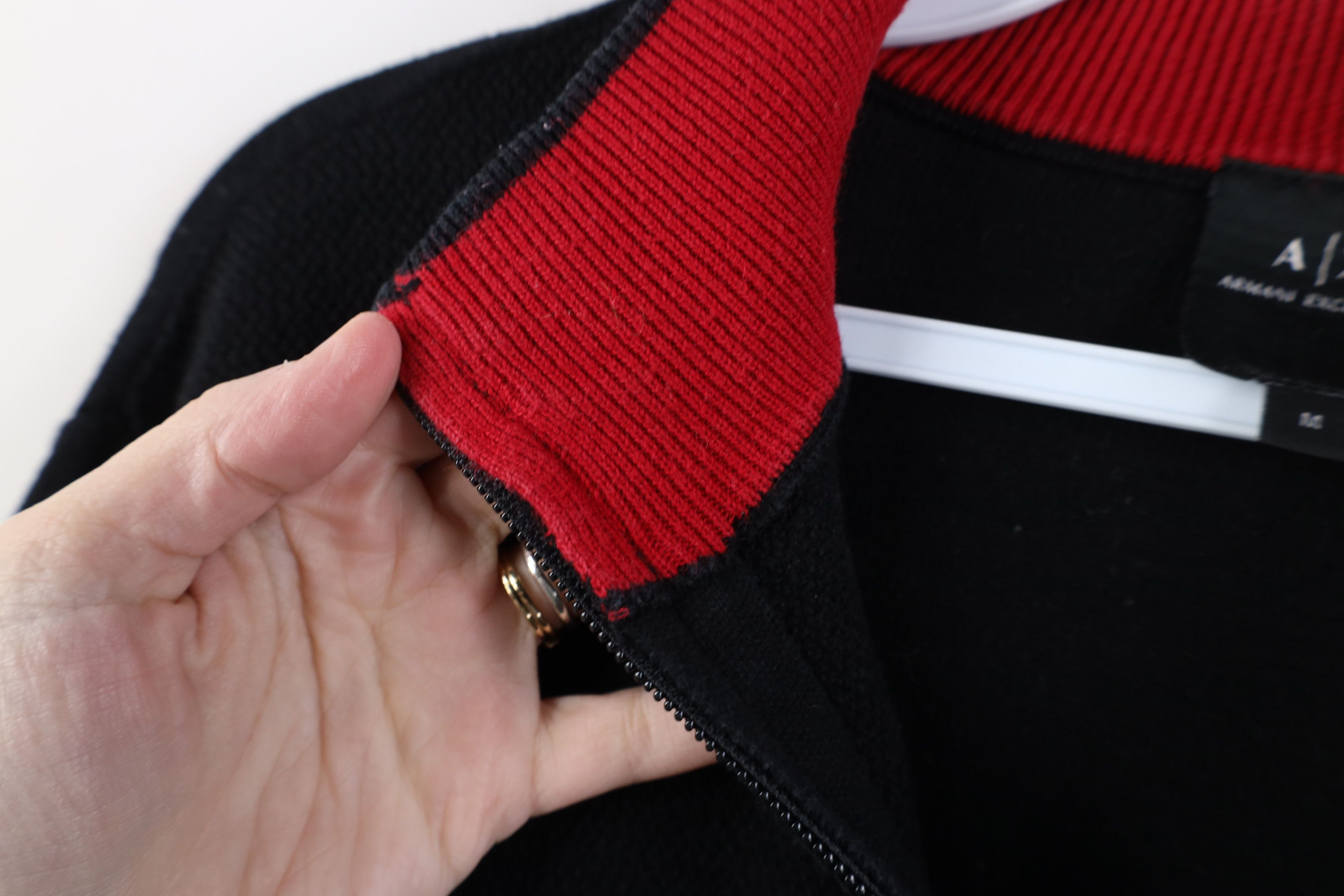 Armani Exchange Armani Exchange Thermal Knit 1/4 Half Zip Sweater Black Size US M / EU 48-50 / 2 - 11 Thumbnail