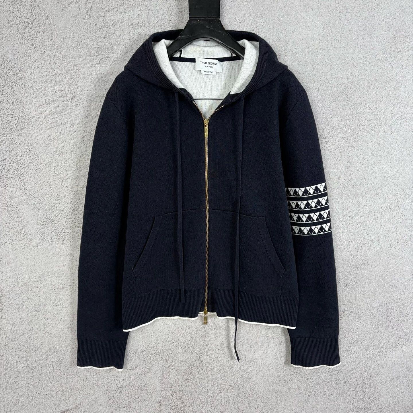 Thom Browne Thom Browne Dachshund Striped Hooded Knit Coat Size US XL / EU 56 / 4 - 1 Thumbnail