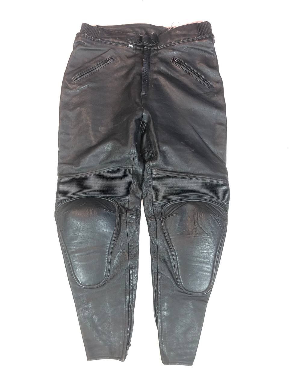 Vintage Vintage Japanese Style Leather Biker Moto Pants Size US 35 - 1 Thumbnail
