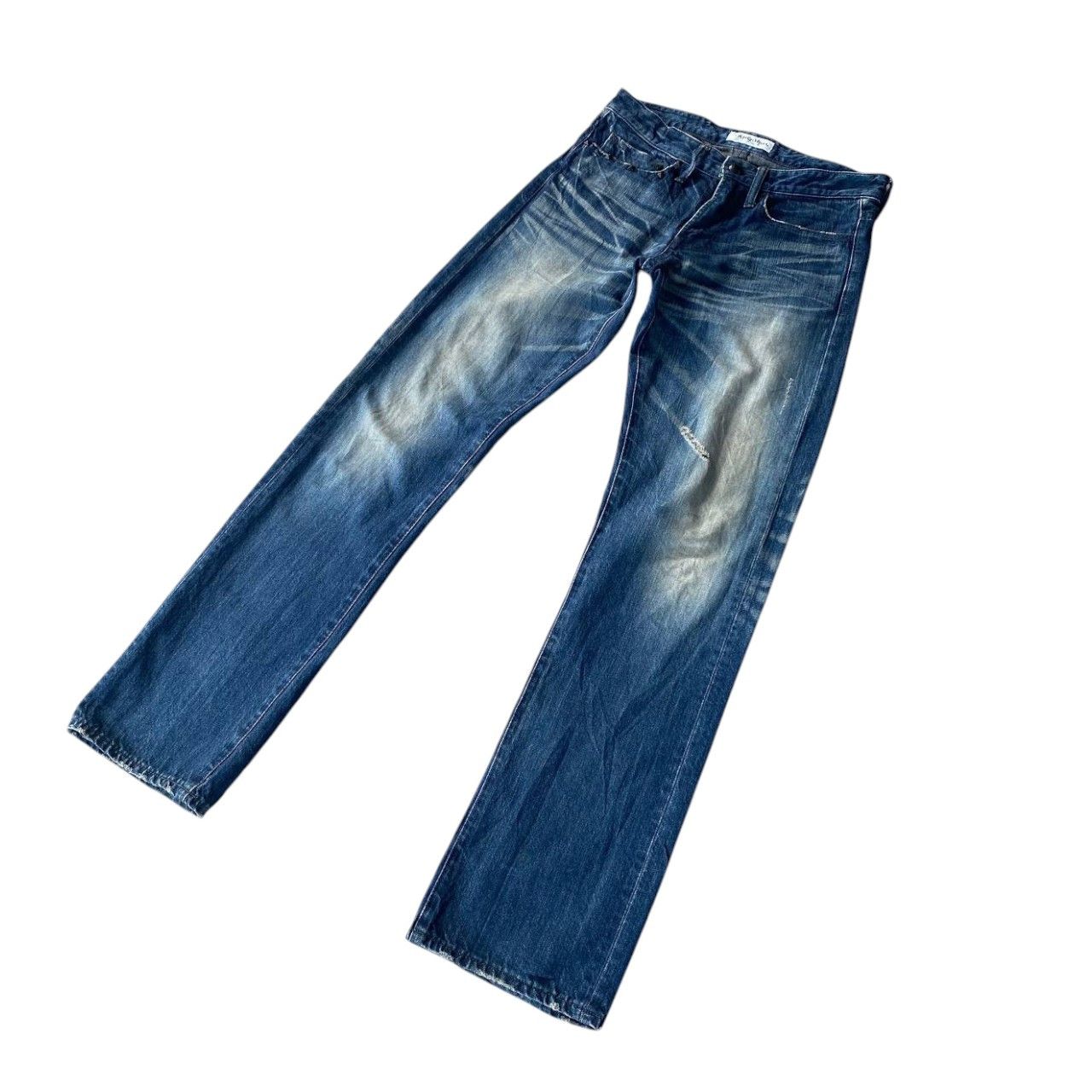 Ryoko Rain RYO ISHIKAWA BY VANQUISH TOKYO JAPAN DISTRESSED BLUEWASH Size US 28 / EU 44 - 4 Thumbnail