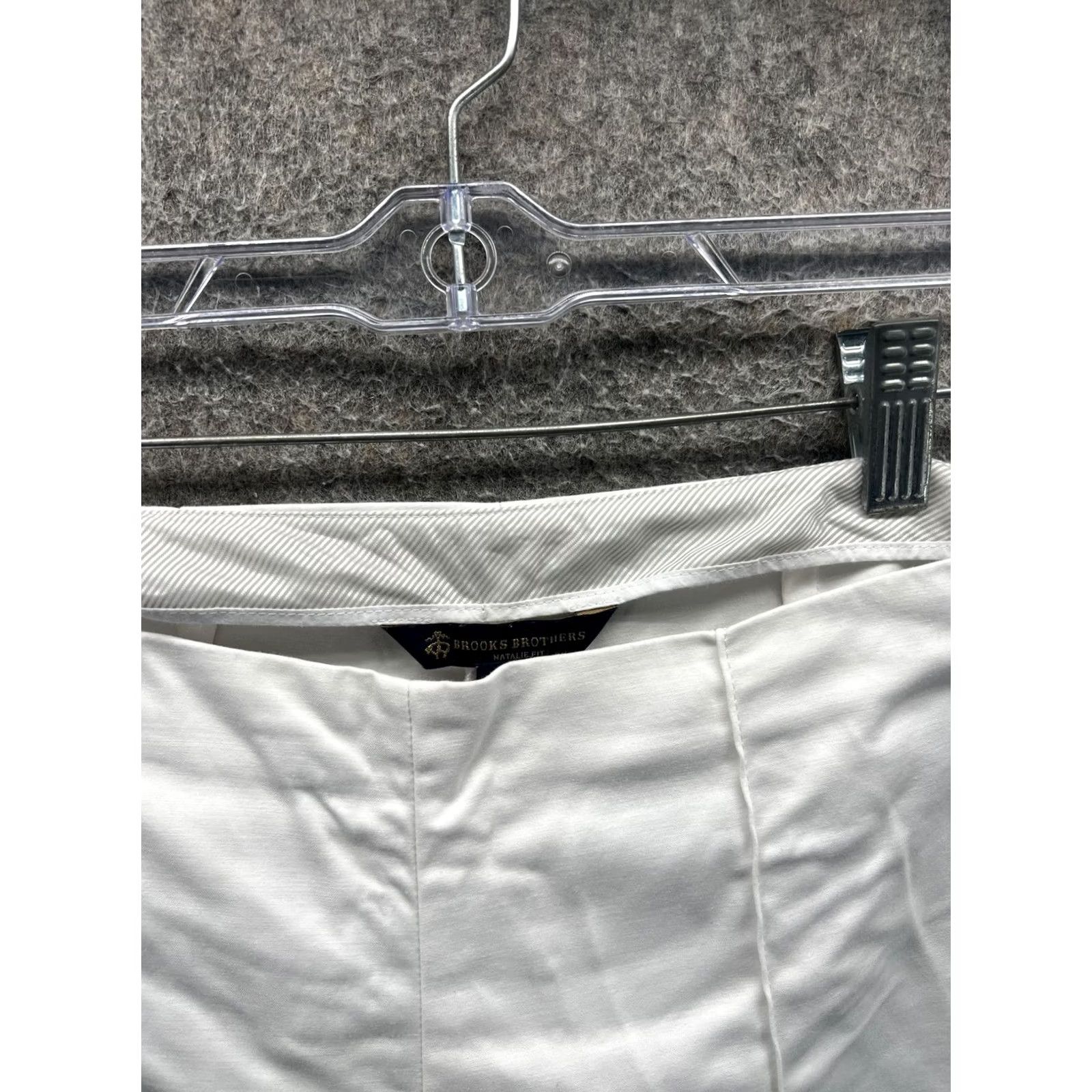 Brooks Brothers Brooks Brothers Pants Womens 4 White Twill Slim Ankle Side Zip Dress Trousers Size 27" / US 4 / IT 40 - 7 Thumbnail