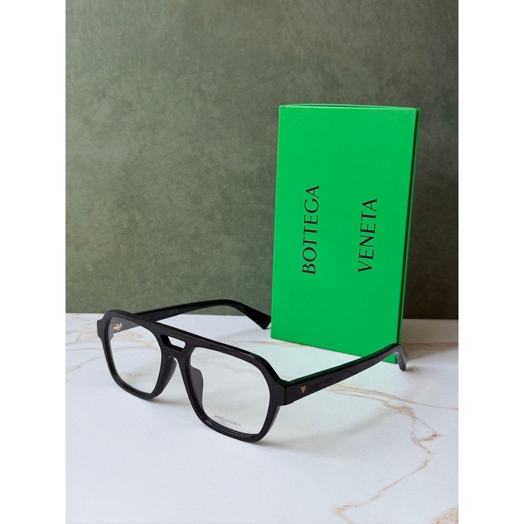 Bottega Veneta NEW Bottega Veneta BV1336OA Black Aviator Eyeglasses Frames Size ONE SIZE - 2 Thumbnail
