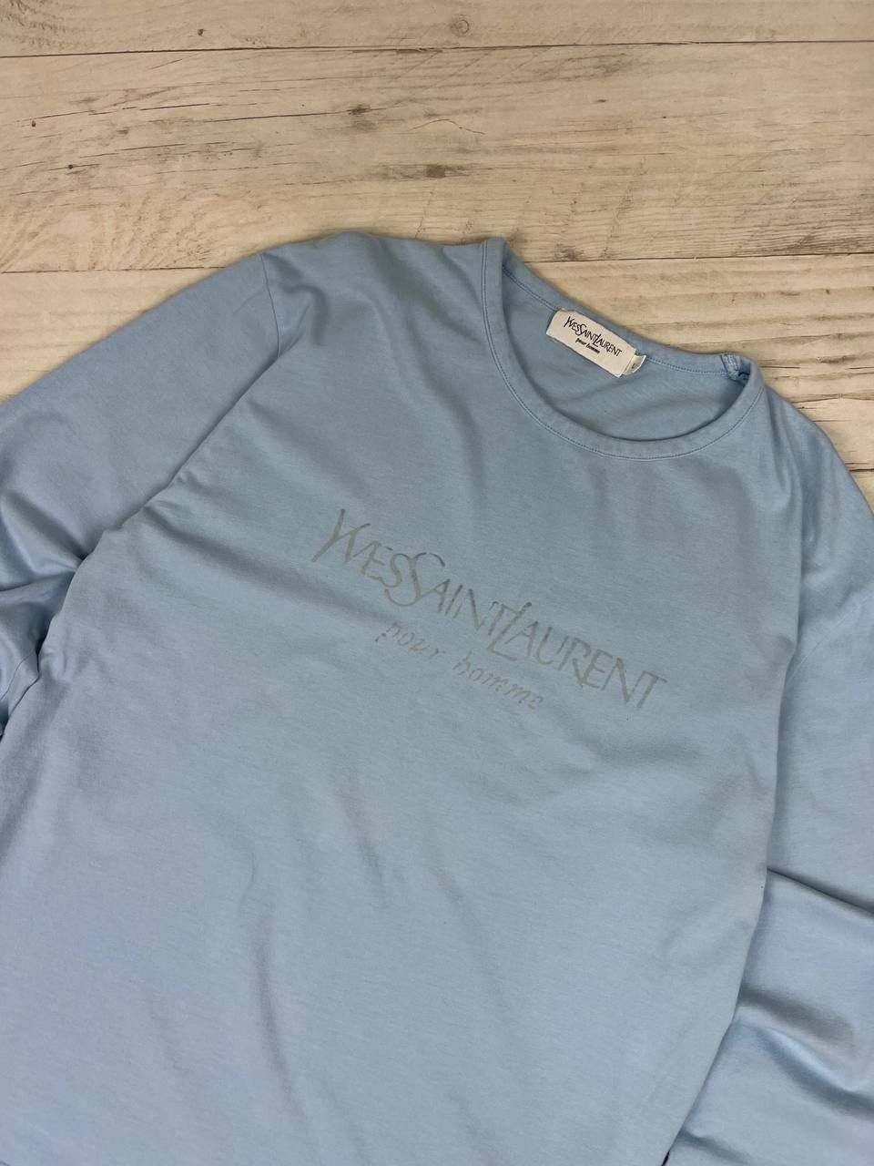 Yves Saint Laurent Yves Saint Laurent T-Shirt Long Sleeve Big Logo YSL Size US L / EU 52-54 / 3 - 2 Thumbnail