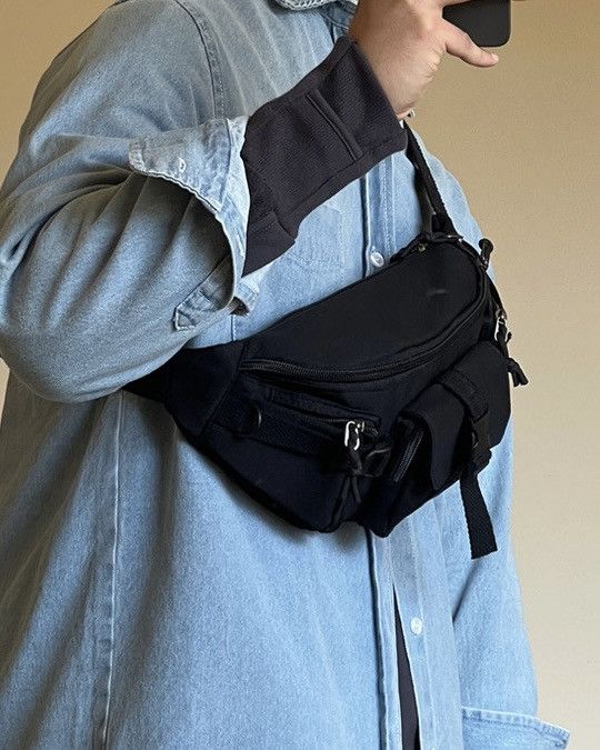 Japanese Brand Retro y2k multi pocket grunge sling bag bum bag Size ONE SIZE - 3 Thumbnail
