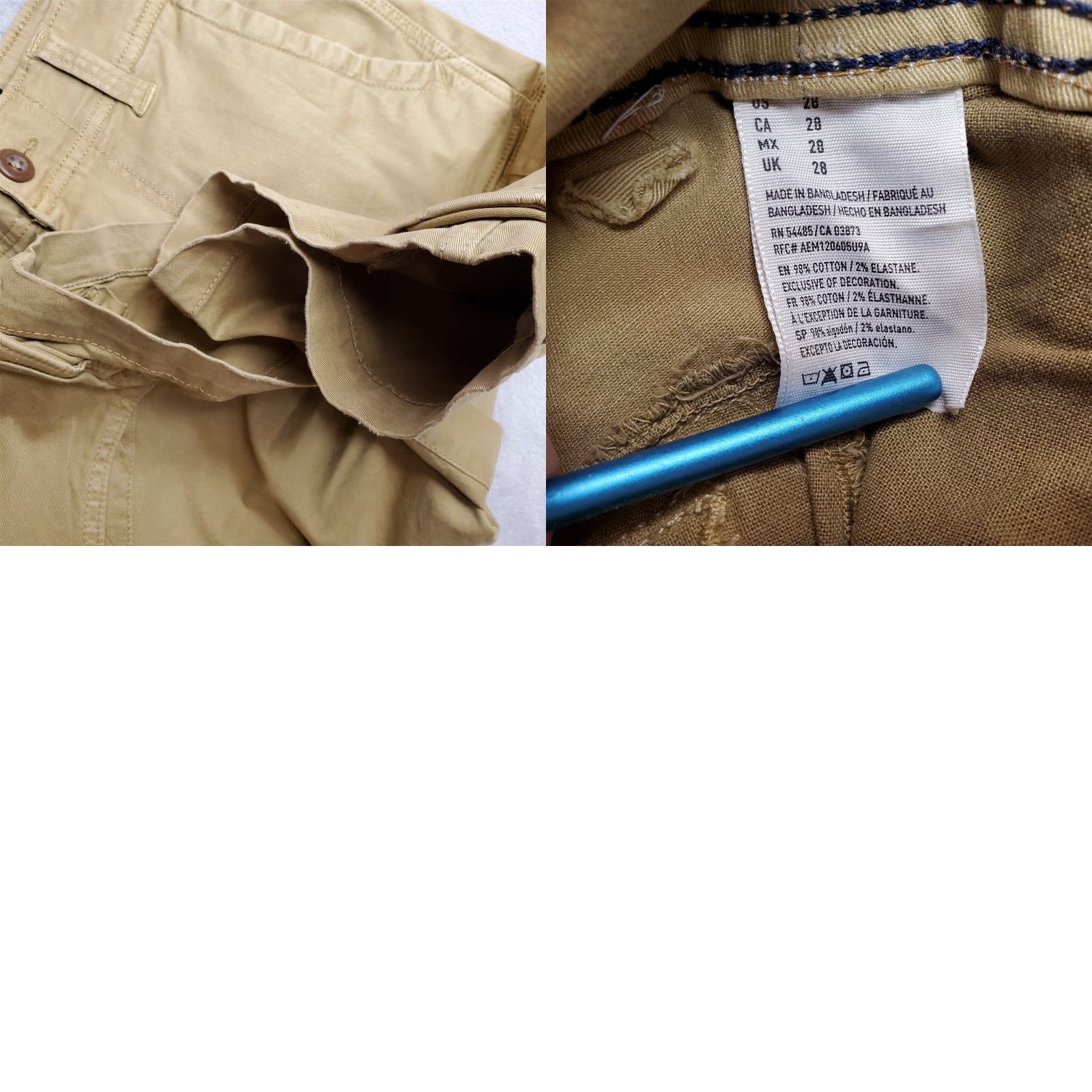 American Eagle Outfitters American Eagle Outfitters Shorts Men 28 Khaki Cargo Stretch Twill Outdoor Casual Size US 28 / EU 44 - 8 Thumbnail