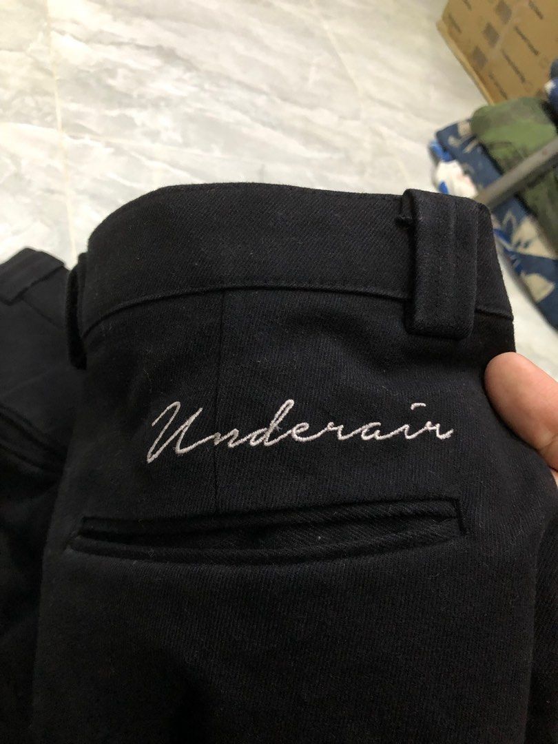 Japanese Brand UNDERAIR Patchwork Graphic Black Pants Size US 34 / EU 50 - 10 Thumbnail