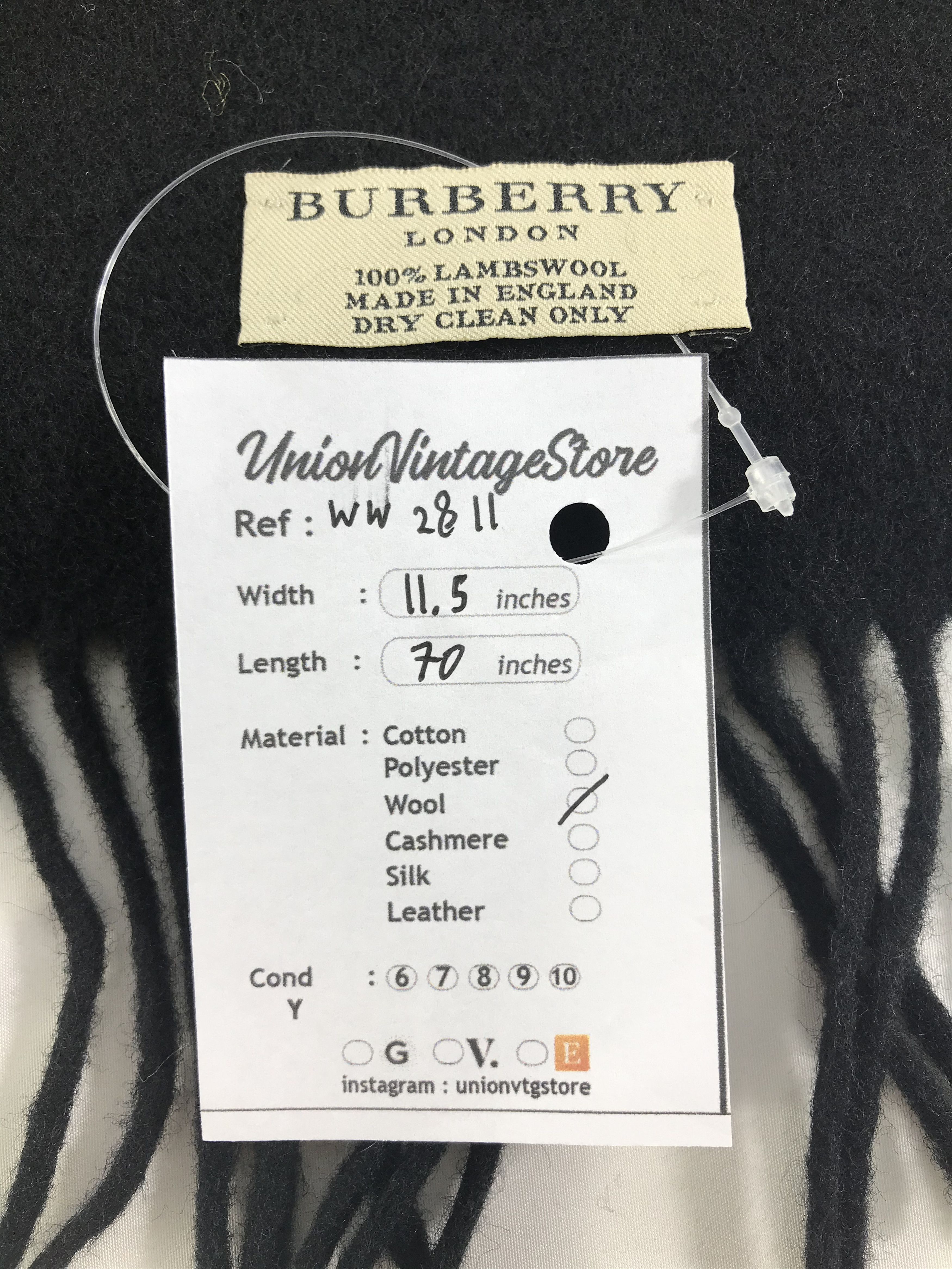 Burberry × Vintage Bueberry Scarf / Muffler / Neckwear - WW2811 Size ONE SIZE - 5 Thumbnail