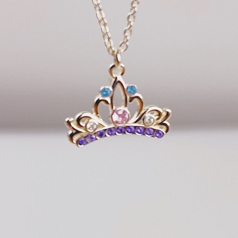Disney Disney Tiara Crown Necklace Sterling Silver 925 Dainty Size ONE SIZE - 3 Thumbnail