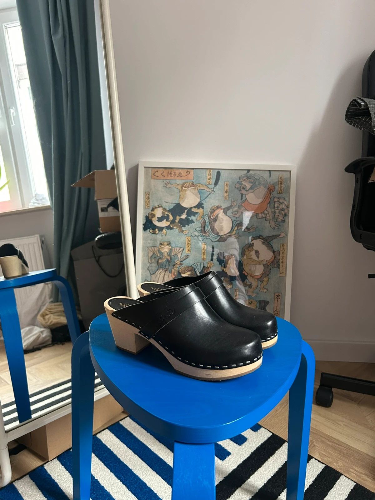 Swedish Hasbeens Swedish Hasbeens Black Classic Clogs Size US 7 / IT 37 - 8 Thumbnail