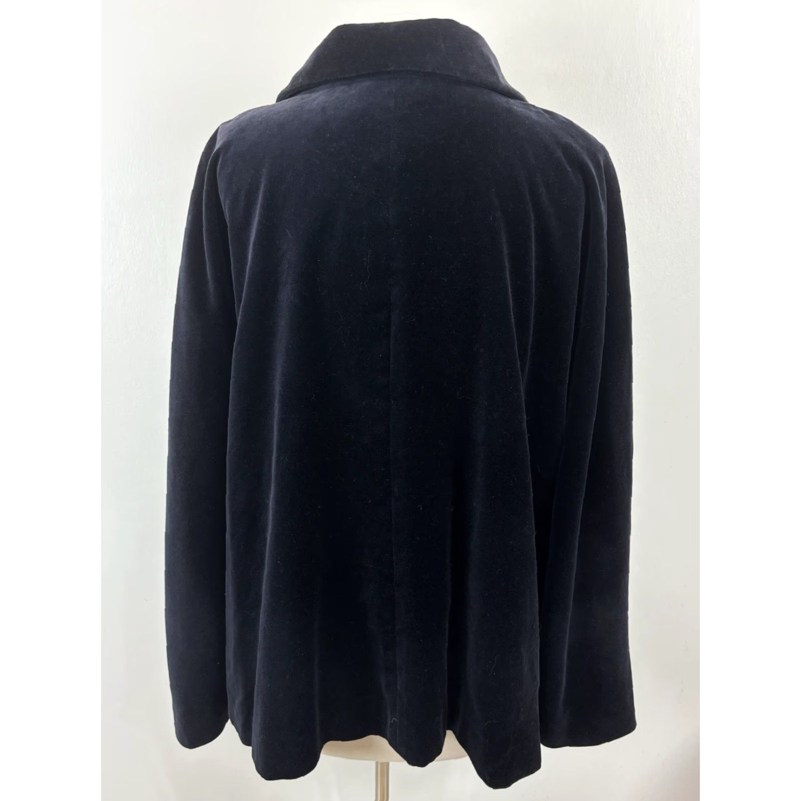 Talbots VINTAGE Talbots Velvet Jacket 22W Plus Women’s Black/Blue Lined Classic Whimsigoth Size 3XL / US 20-22 - 3 Thumbnail