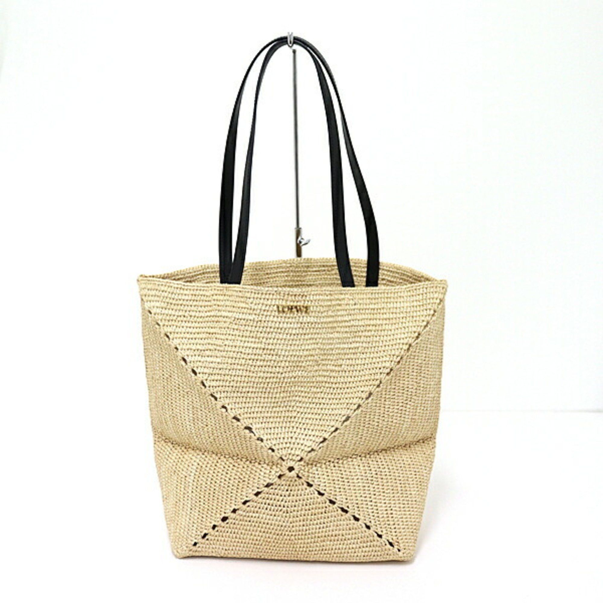 Loewe LOEWE Puzzlefold Tote Medium Raffia Natural Bag A779G50X08 Unused Size ONE SIZE - 1 Thumbnail