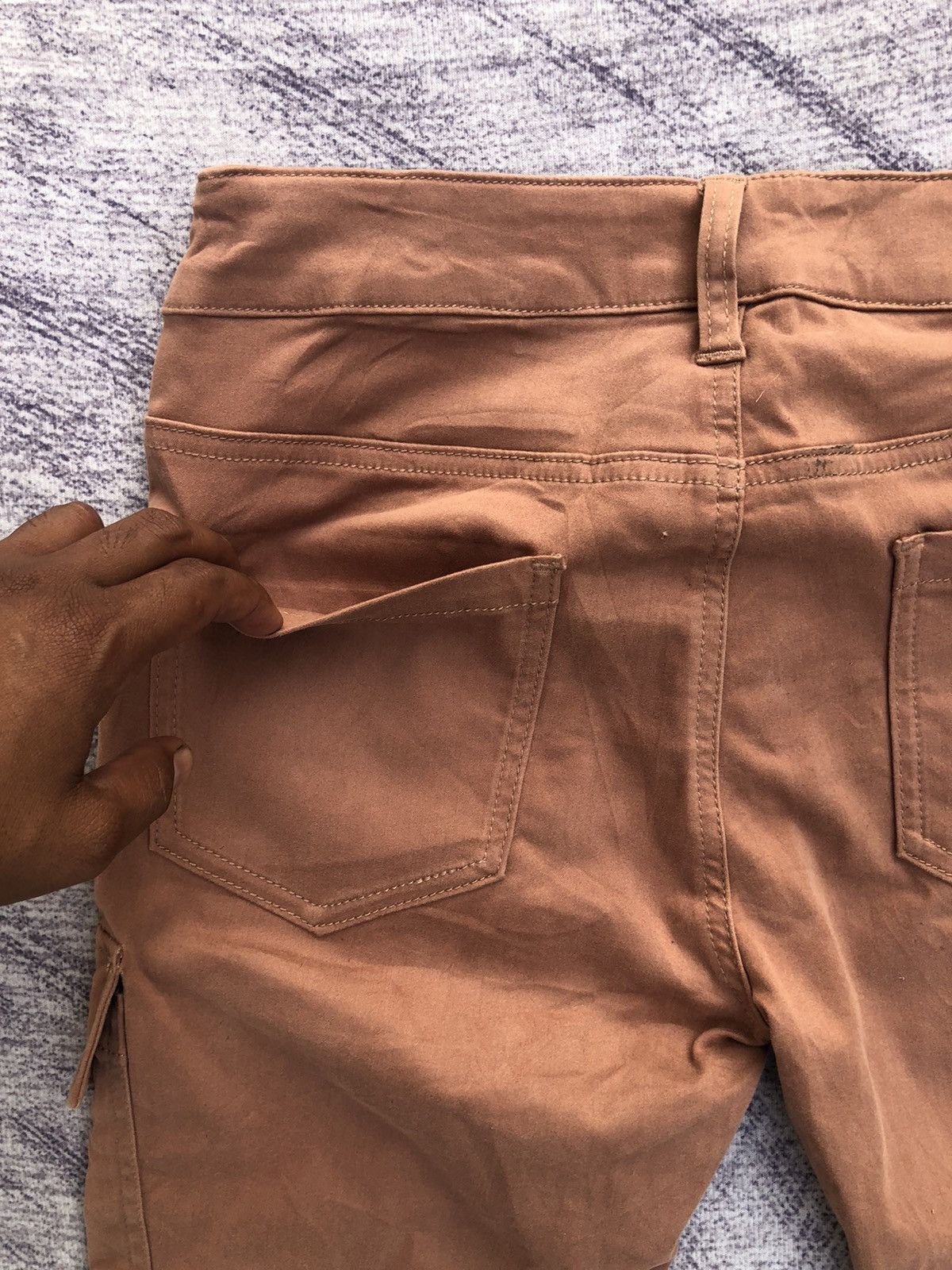 Beauty Beast × Japanese Brand Slim Fit Beige Cargo Trousers Multi Pocket Pants Size US 27 - 12 Thumbnail
