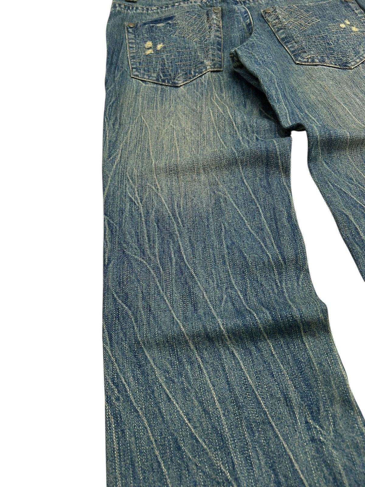Hysteric Glamour × Japanese Brand × Le Grande Bleu (L.G.B.) Japanese Brand Jean Washed Blue Way Jean Zigzag Boro Pcoket Size US 31 - 19 Thumbnail