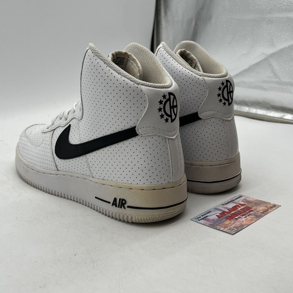 Nike Air Force 1 high perforated white Size US 9.5 / EU 42-43 - 4 Thumbnail