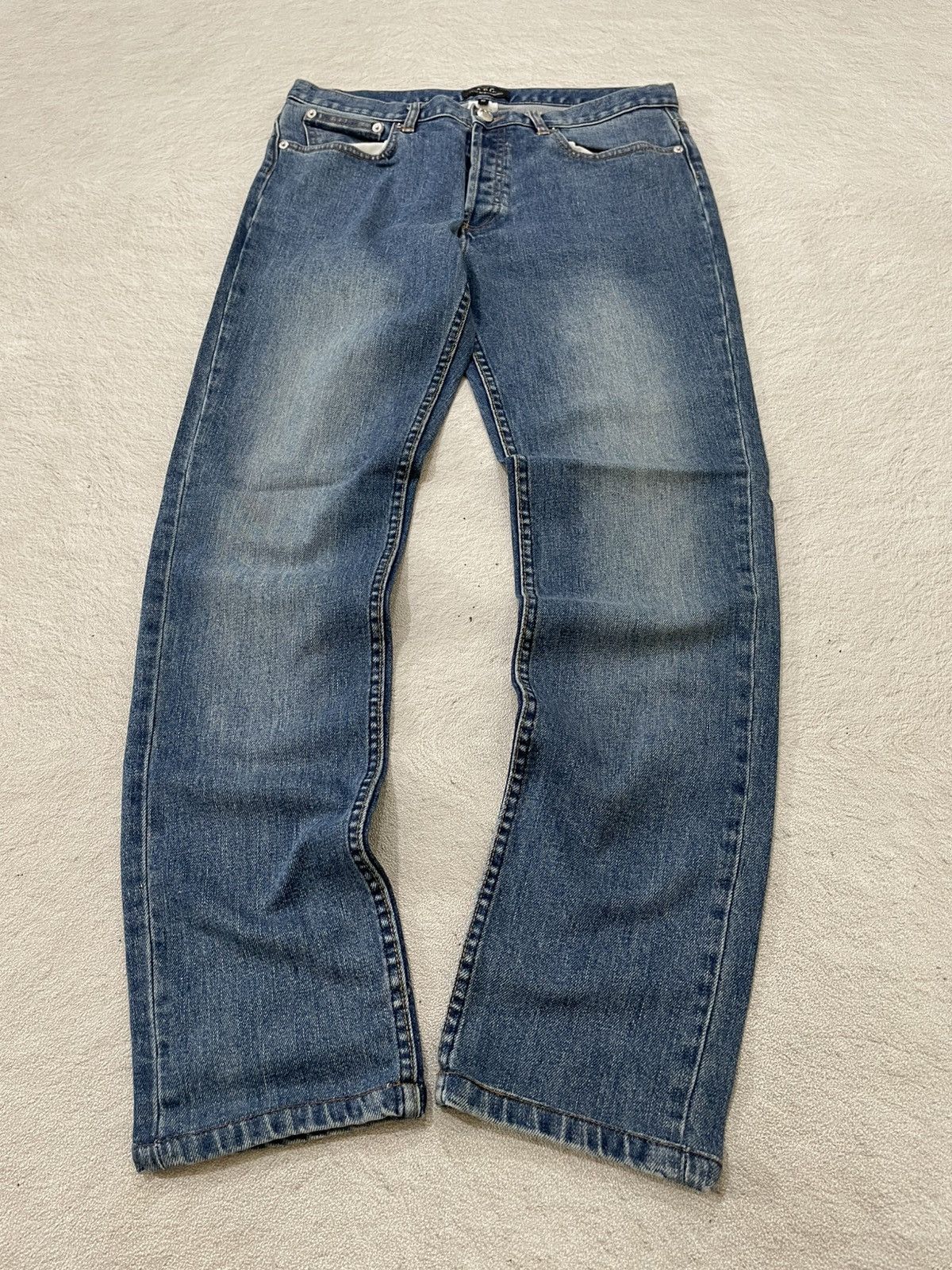 A.P.C. 2000s APC Japan Denim Light Blue Jeans Y2K Size US 31 - 1 Thumbnail