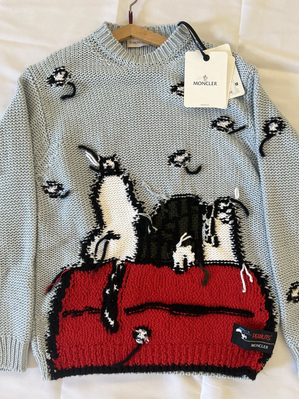 Moncler Moncler Peanuts Snoopy Tricot Knit Sweater Light blue Size US XS / EU 42 / 0 - 2 Thumbnail