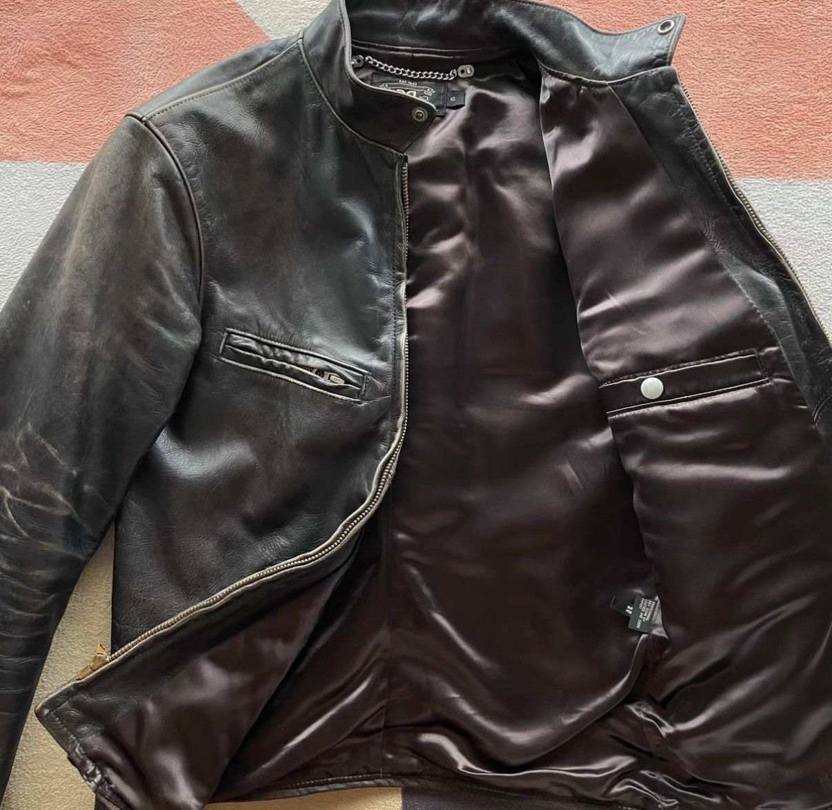 Ralph Lauren RRL Ralph Lauren J100 Leather Jacket - Chain Version K22 Size US XS / EU 42 / 0 - 2 Thumbnail