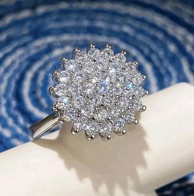 Other Stainless Steel Clear Cubic Zirconia Women's Ring Size 7 Size ONE SIZE - 4 Thumbnail