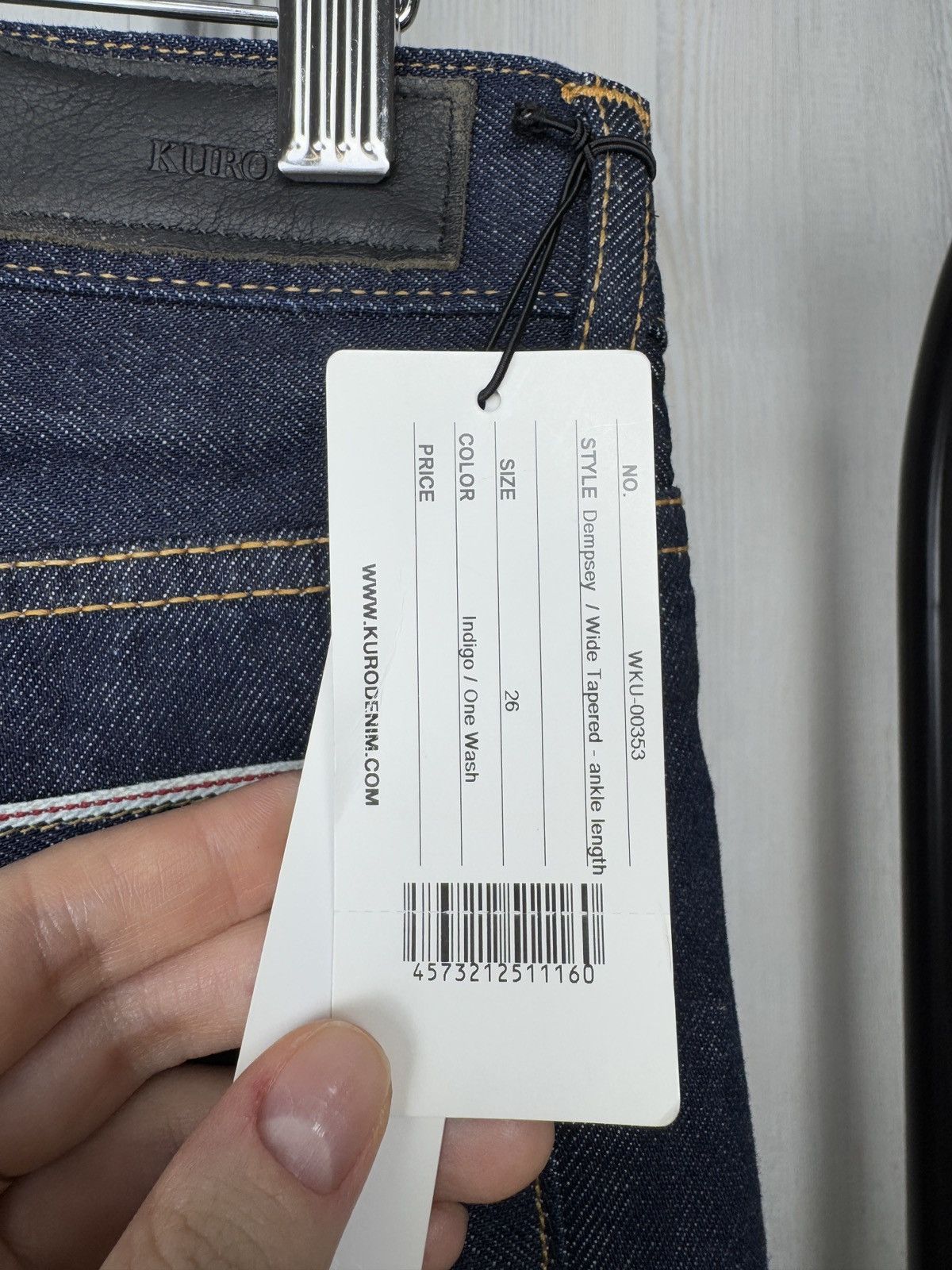 KURO KURO dempsey wide tapered ankle length indigo one wash jeans Size US 30 / EU 46 - 11 Thumbnail