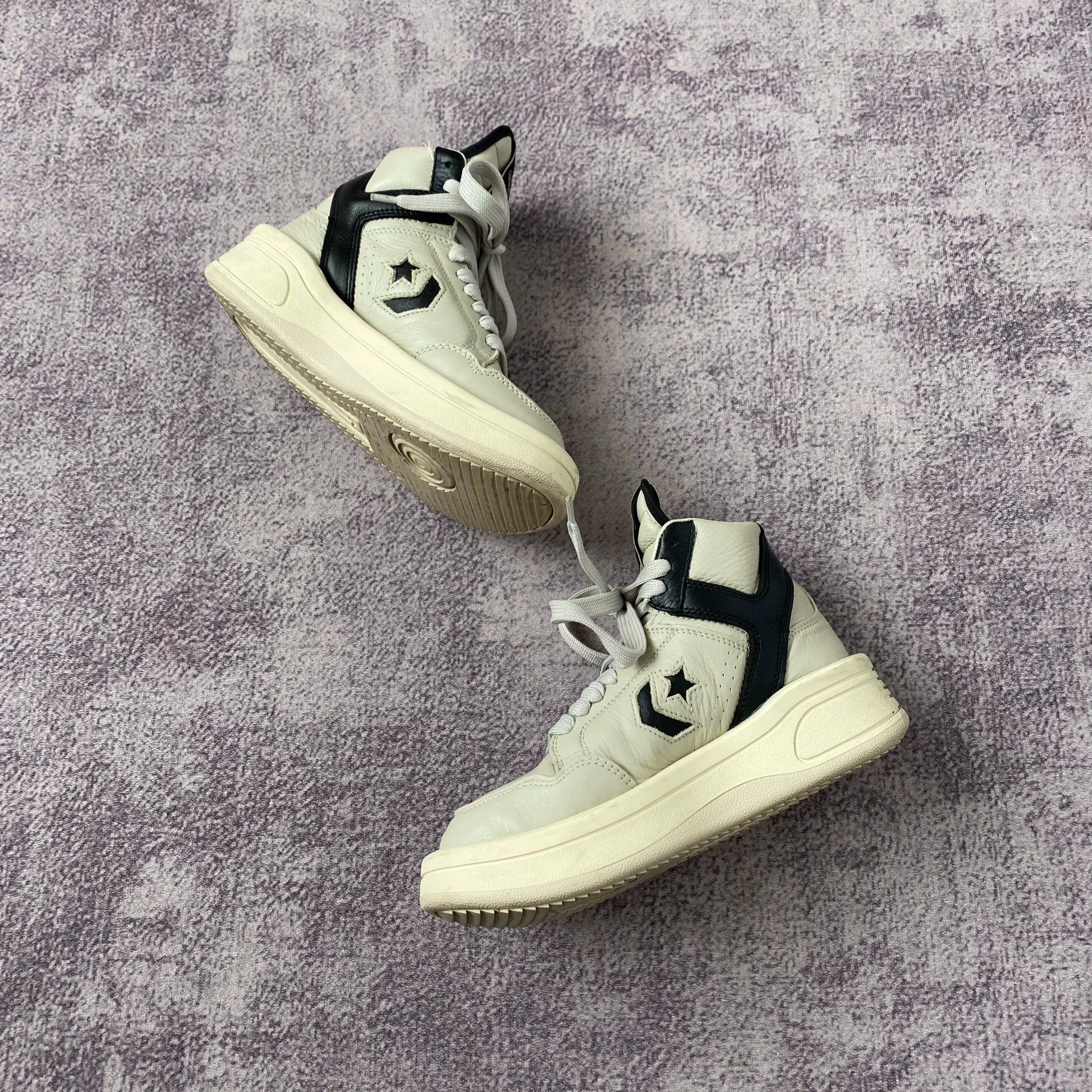 Rick Owens Rick Owens turbowpn Black, White, and Grey High-Top Sneakers Size US 5.5 / IT 35.5 - 5 Thumbnail