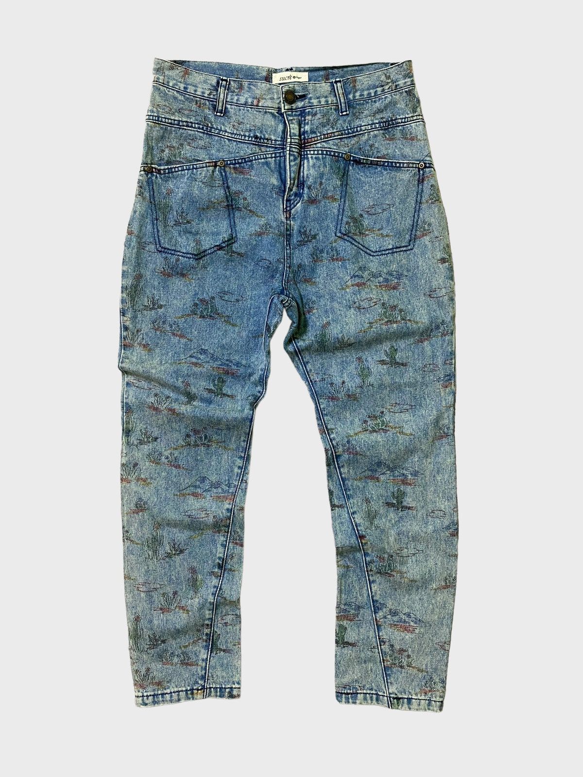 Issey Miyake Issey Miyake Style Cactus Designs Denim Jeans Size US 30 / EU 46 - 1 Thumbnail